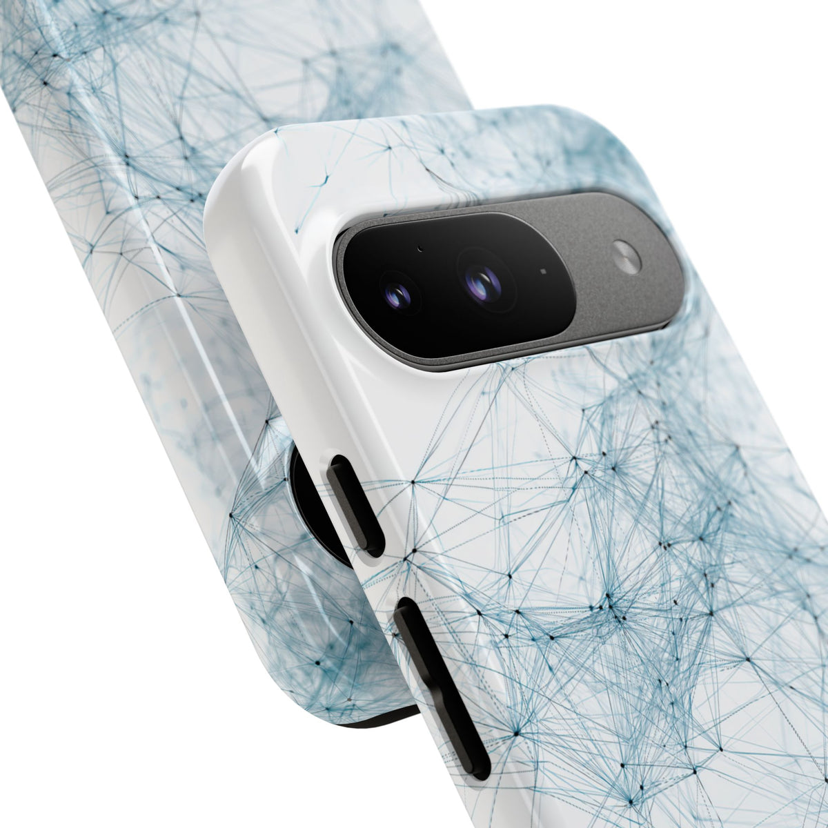 Blue Tough Phone Case for Google Pixel - Glacial Neural Web