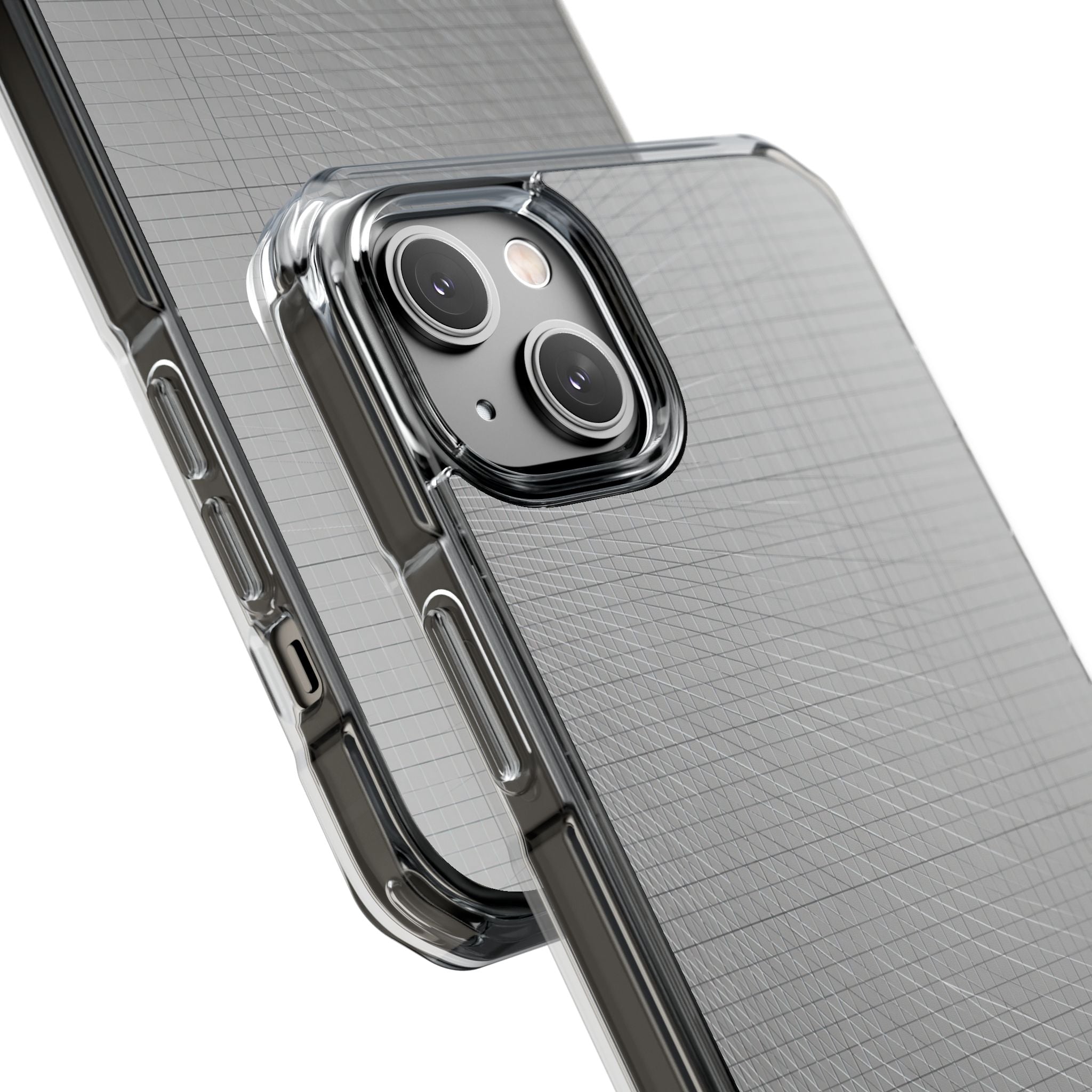 Grey Impact MagSafe Phone Case for iPhone - Chrome Mesh Warp