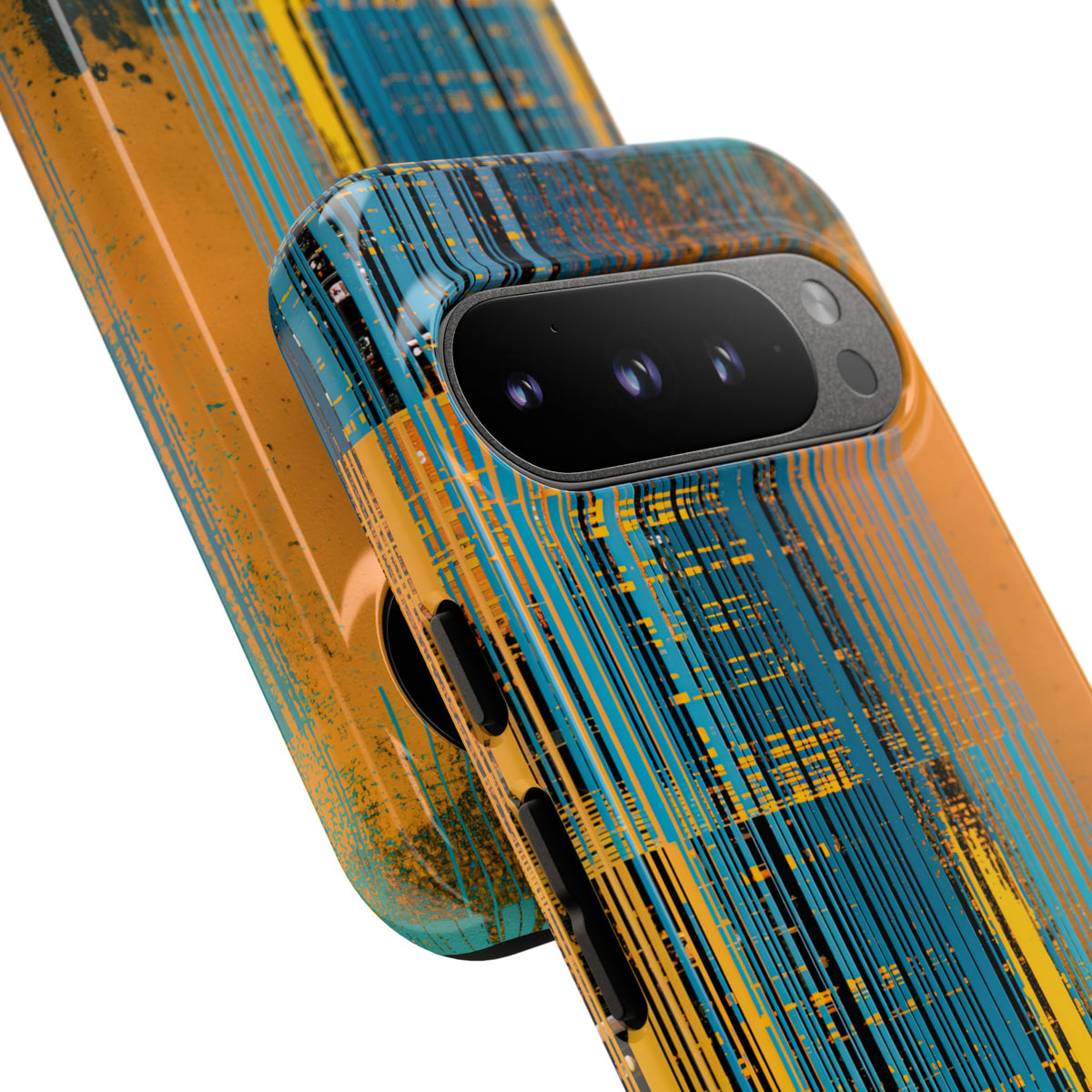 Cyber Glitch Stream · Tough Phone Case for Pixel · Teal