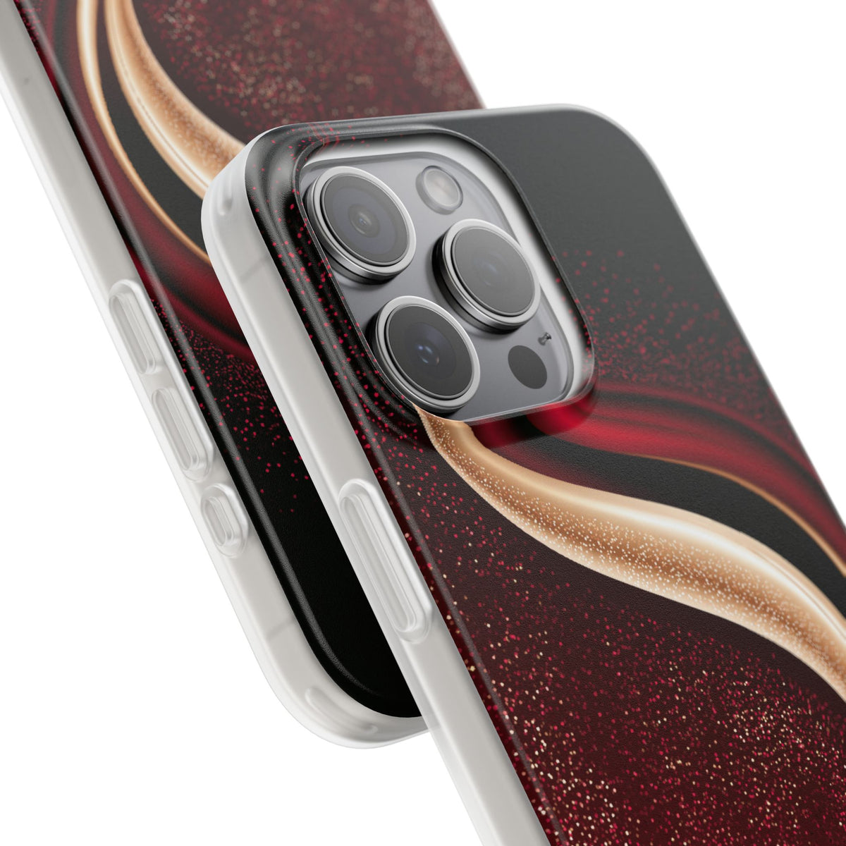 Gilded Crimson Flow · Lite Phone Case for iPhone · Red
