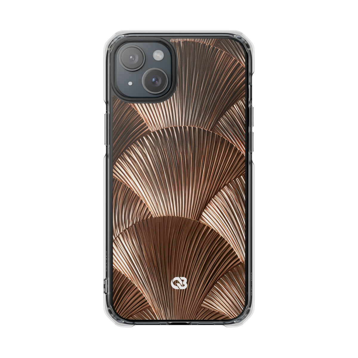 Rose Gilded Fan · Clear Impact Magnetic Phone Case for iPhone · Gold