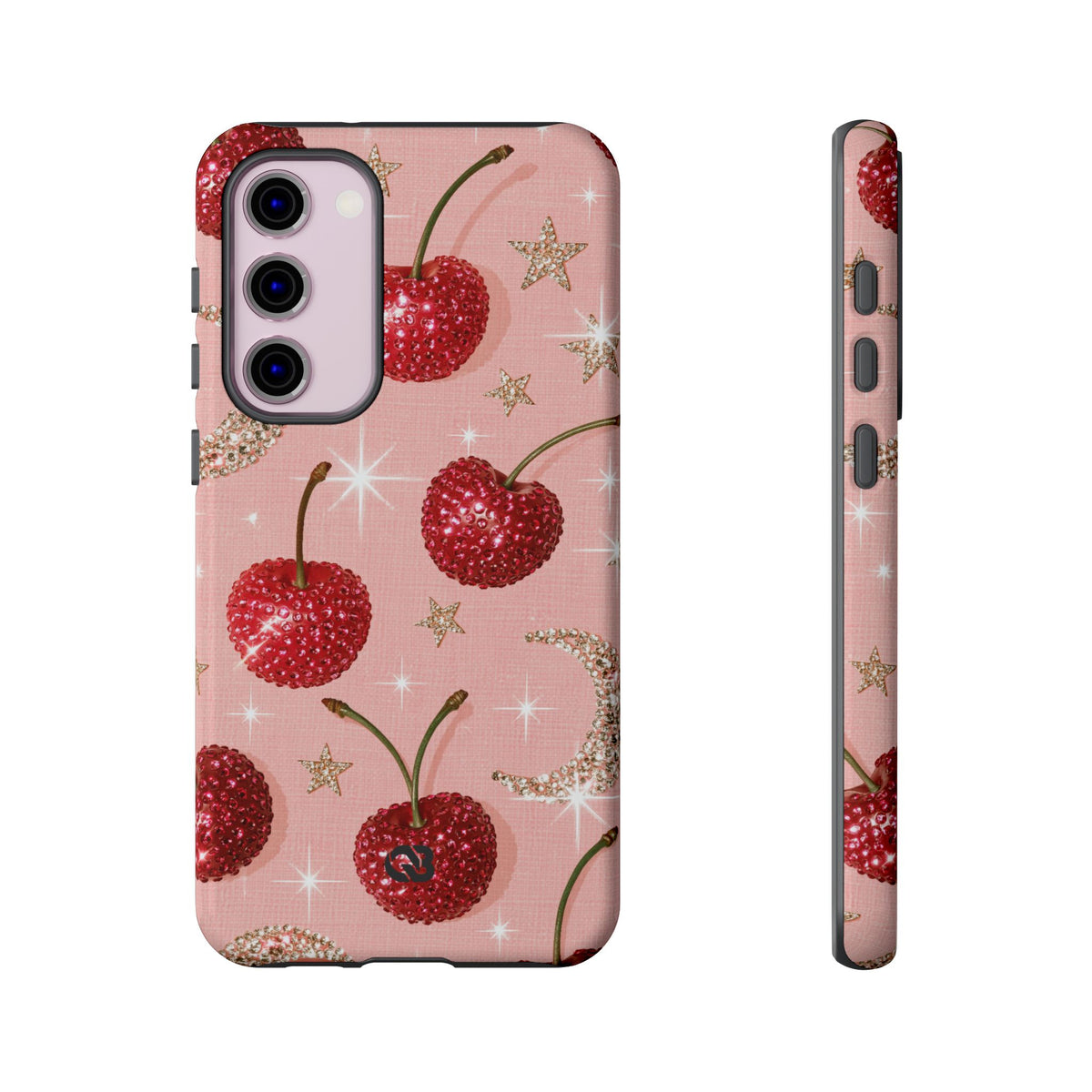 Bedazzled Ruby Cherries · Tough Phone Case for Samsung · Pink