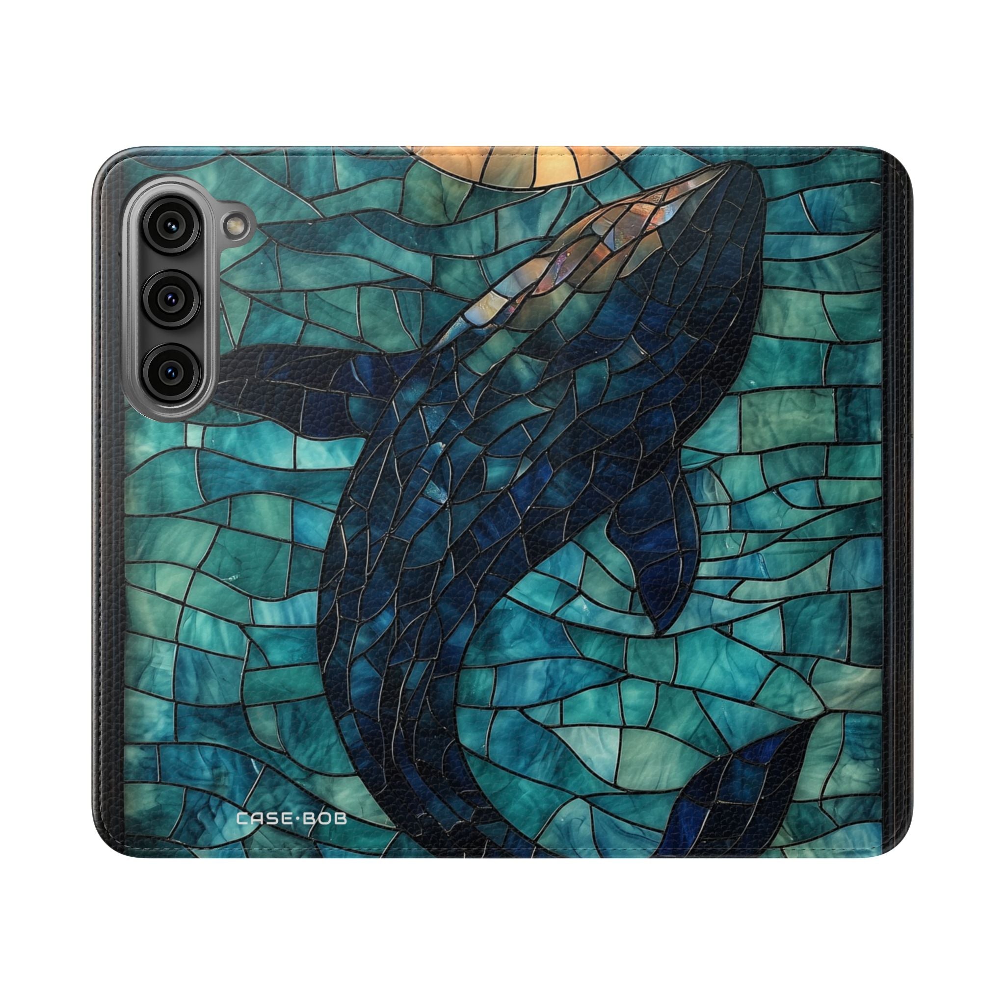 Blue Whale Mosaic - Samsung S23 Case - Wallet