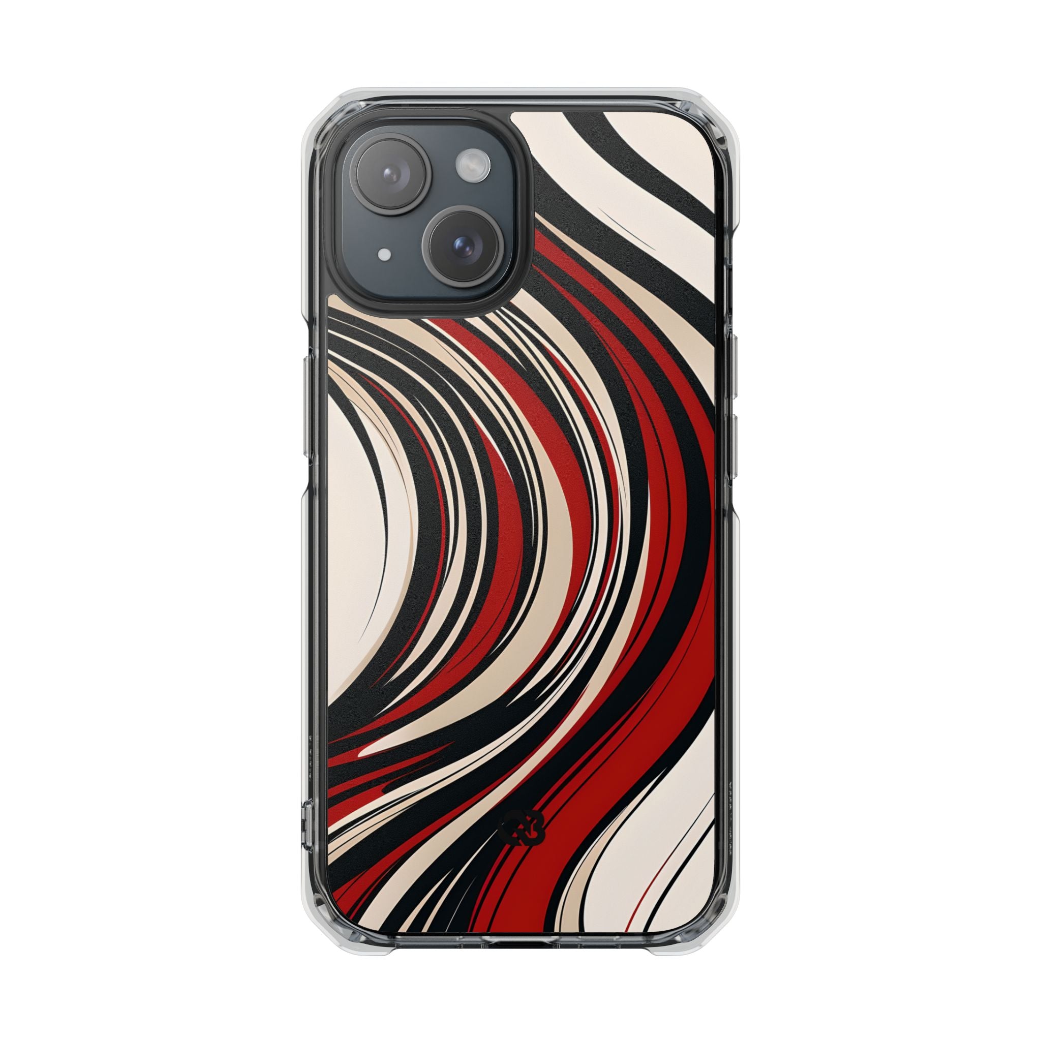 Crimson Flow Waves · Impact Phone Case for iPhone · Magsafe