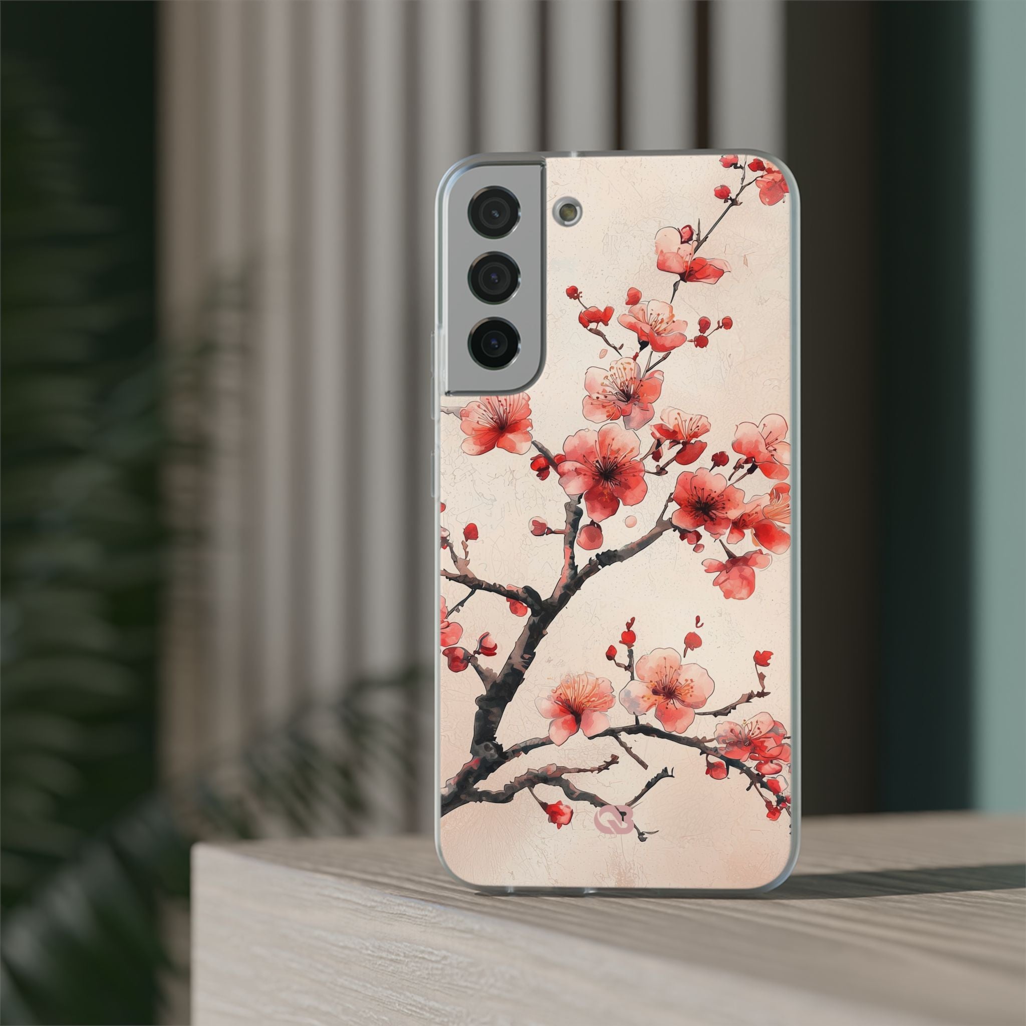 Crimson Silk Flora · Soft Phone Case for Samsung