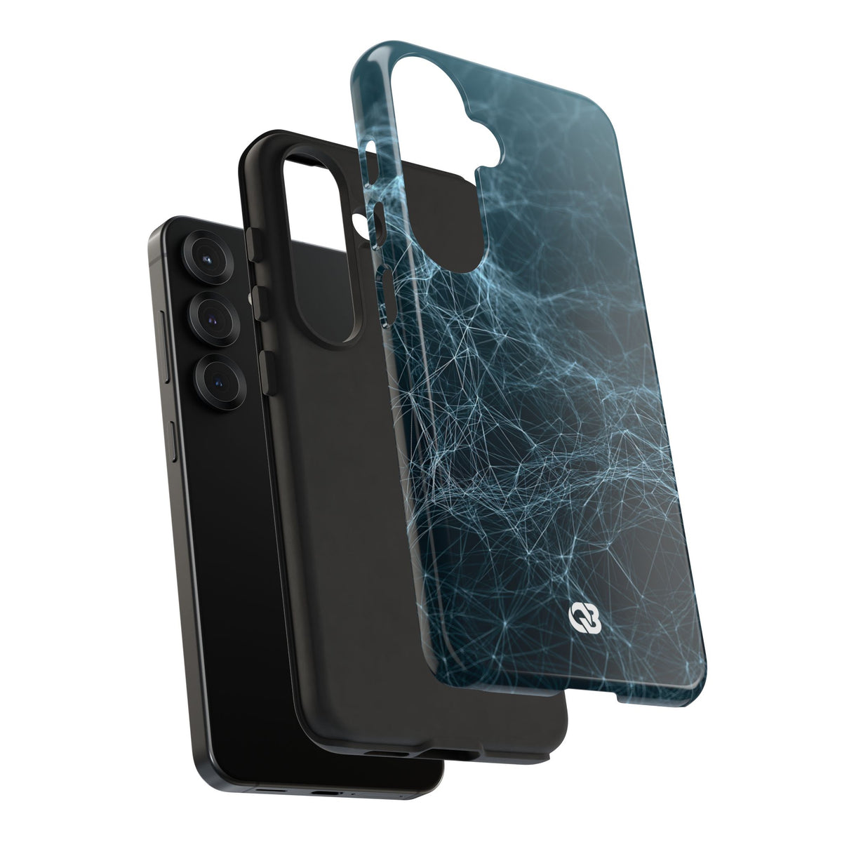 Teal Tough Phone Case for Samsung - Arctic Neural Mesh