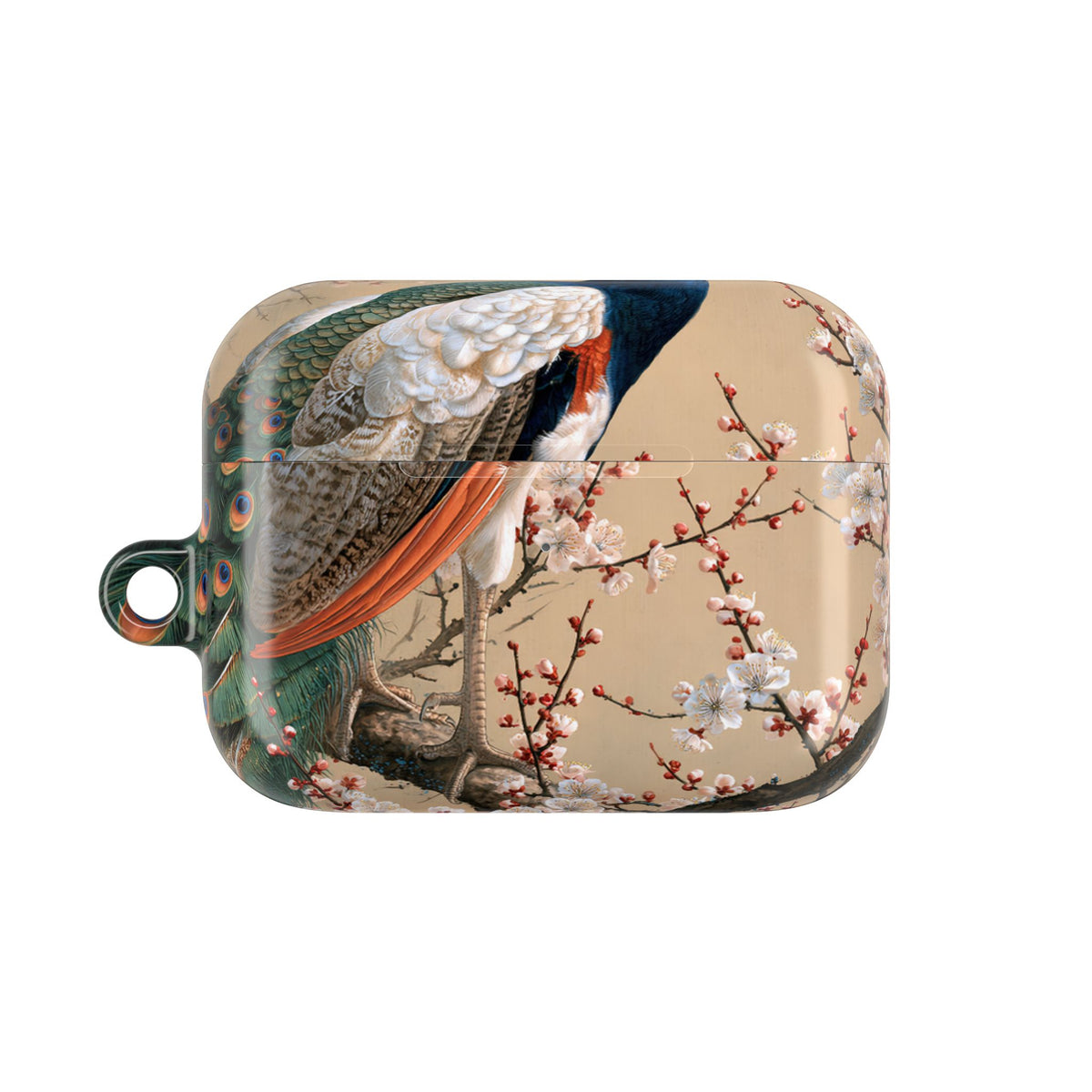 Imperial Peacock Blossom · Hard Case for AirPods & AirPods Pro · Beige