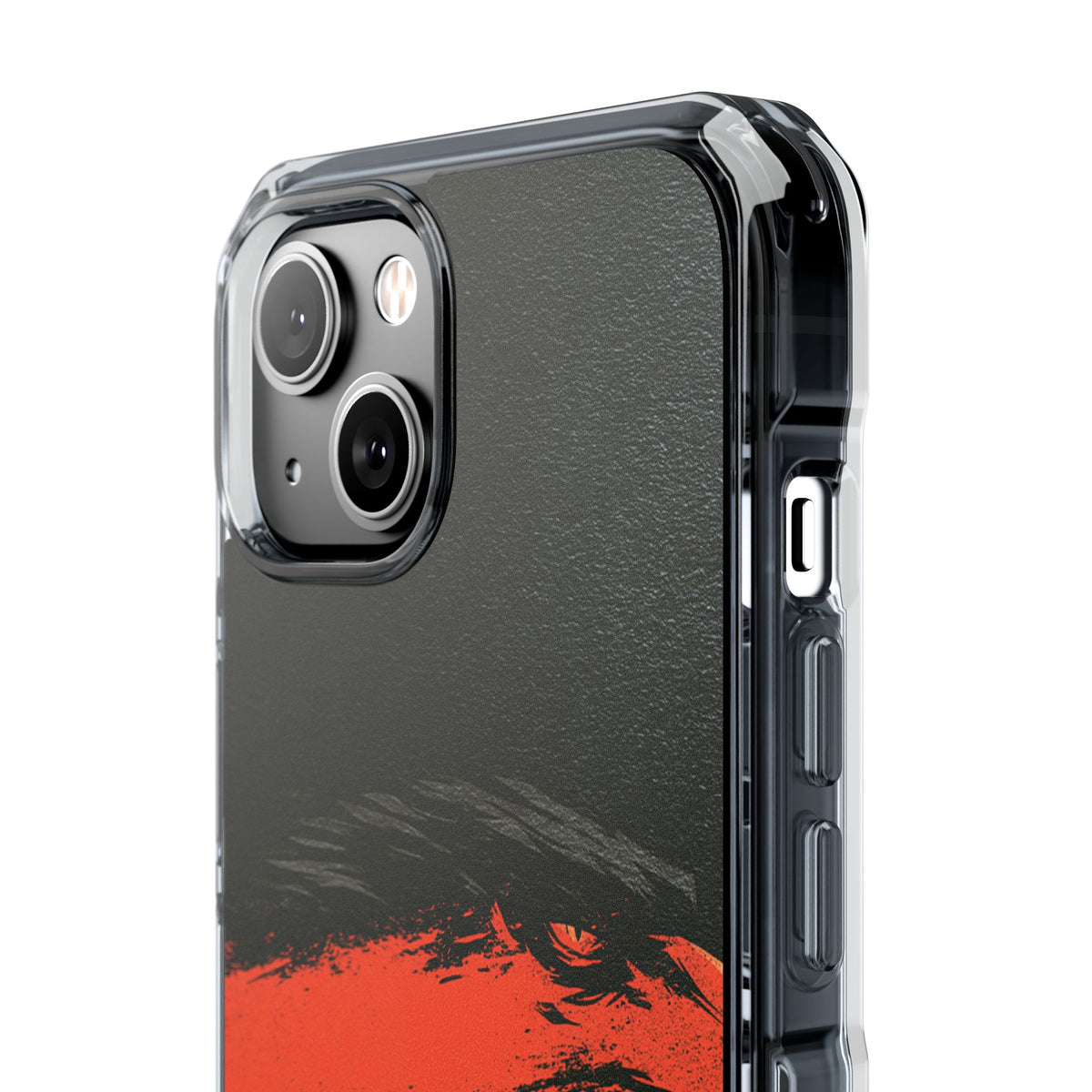 Crimson Raptor Noir · Clear Impact Magnetic Phone Case for iPhone · Black