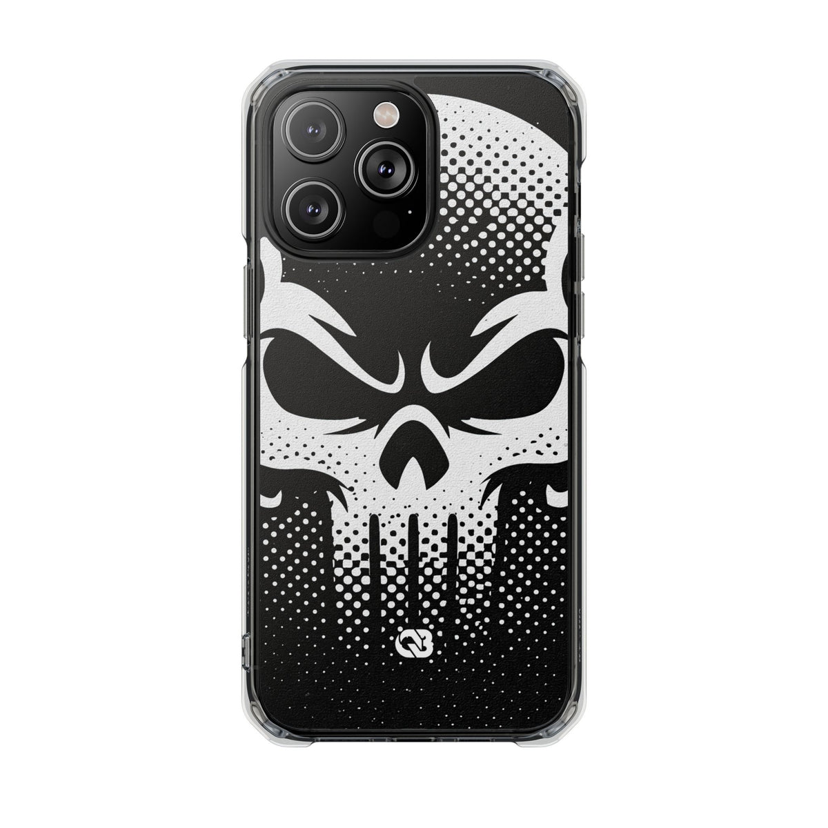 Phantom Halftone · Clear Impact Magnetic Phone Case for iPhone · Black