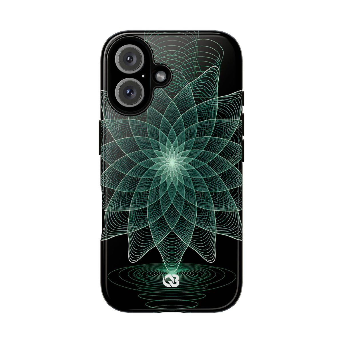 Verdant Harmonic Bloom · Tough Phone Case for iPhone · Black