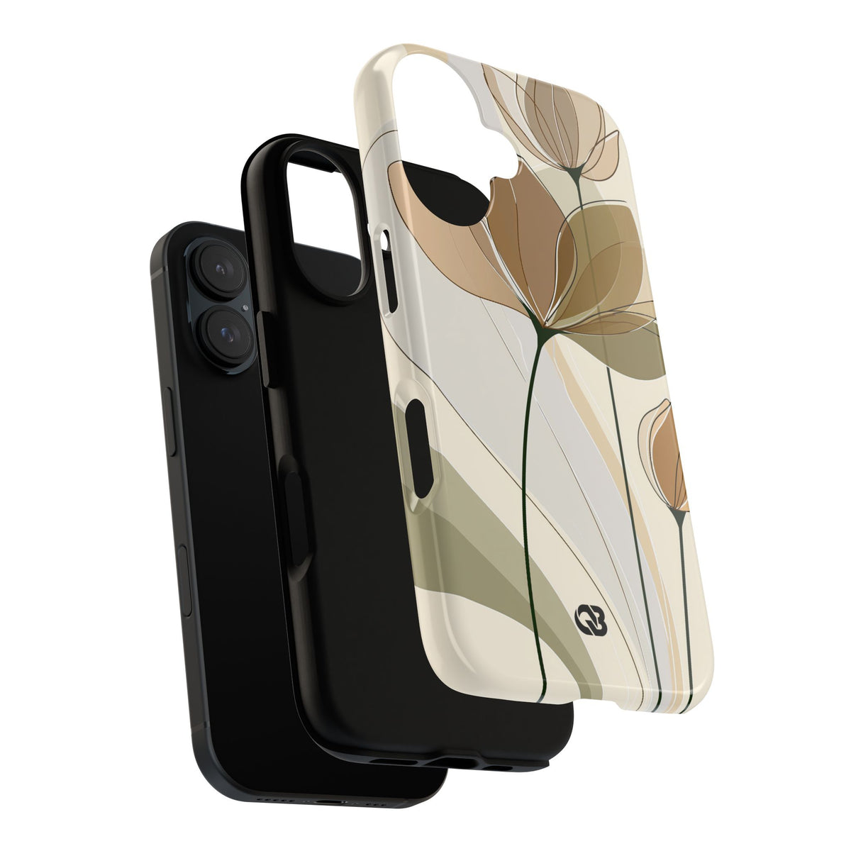 Translucent Petal Contour · Tough Phone Case for iPhone · Beige