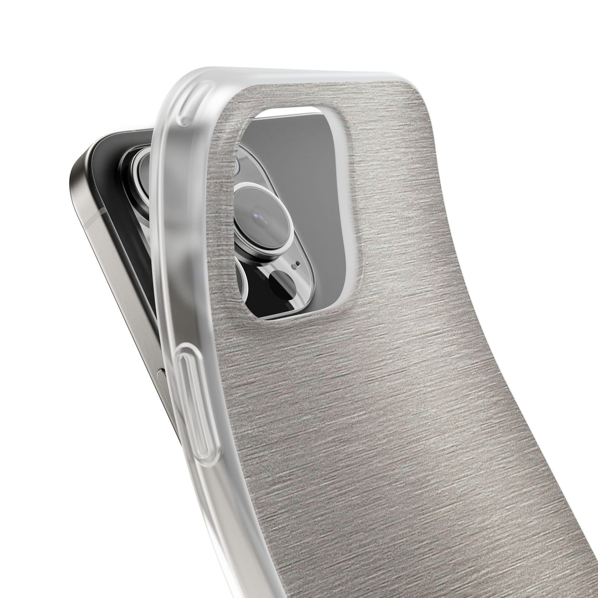 Brushed Silver Alloy · Lite Phone Case for iPhone · Silver