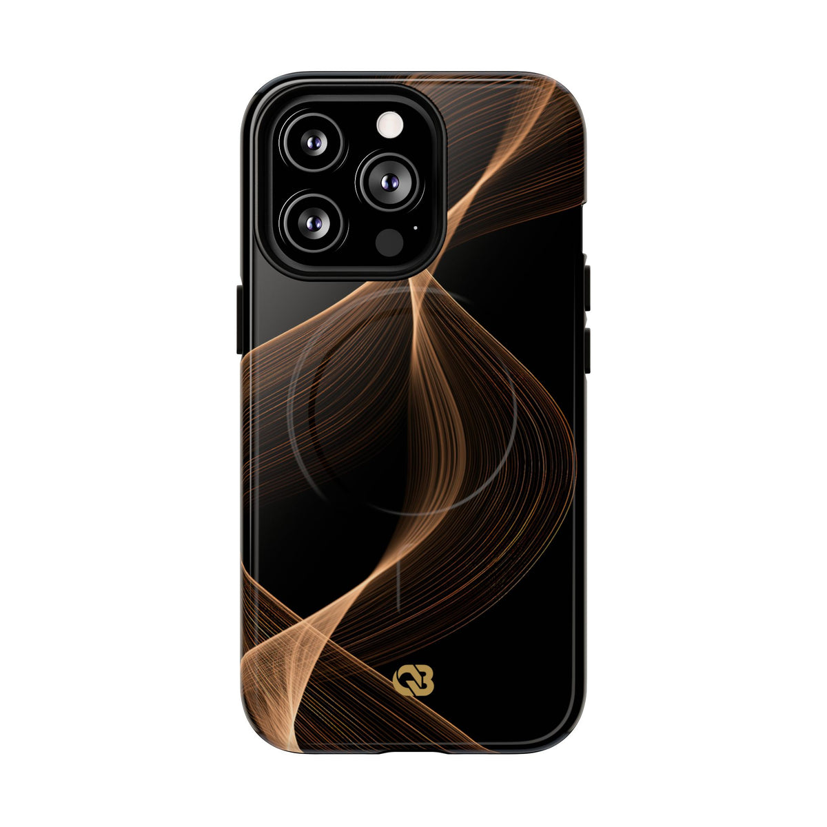 Amber Contour Flow · Tough 2.0 Magnetic Phone Case for iPhone · Black
