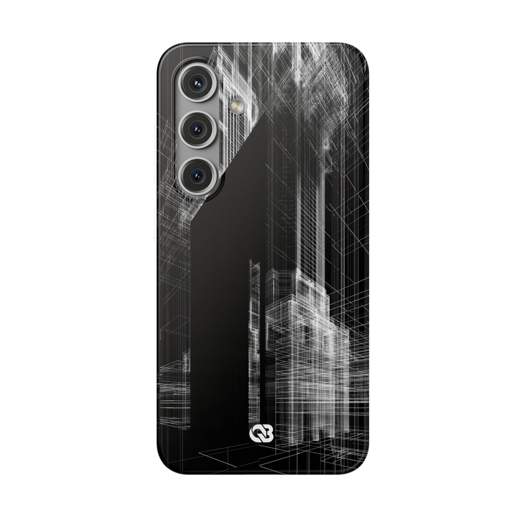 Black Lite Phone Case for Samsung - Ghost Urban Wireframe