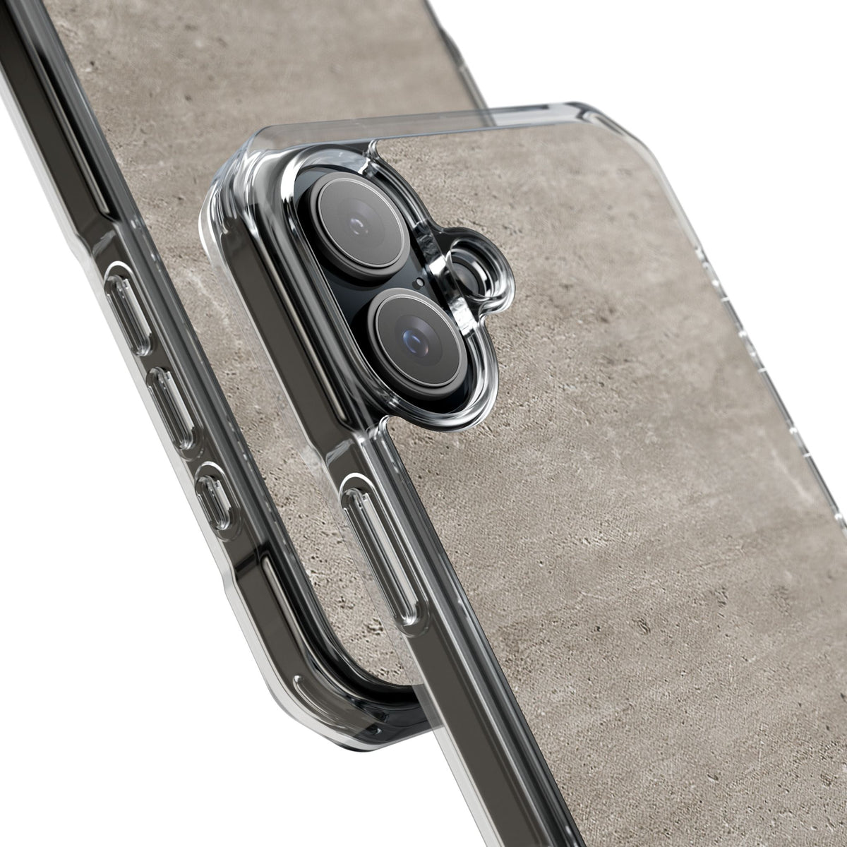 Grey Impact MagSafe Phone Case for iPhone - Brutalist Stone Grit