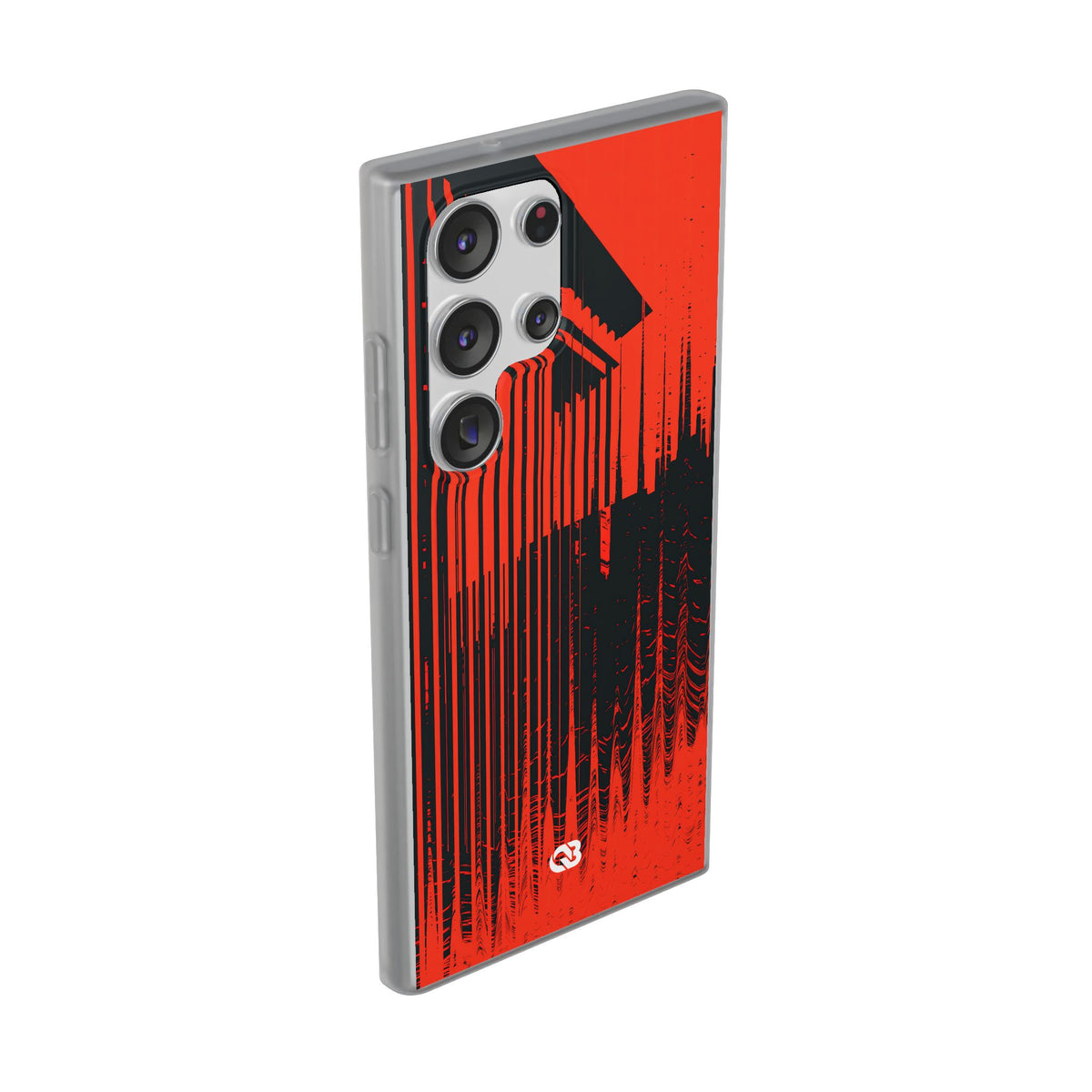 Red Lite Phone Case for Samsung - Crimson Brutalist Distortion