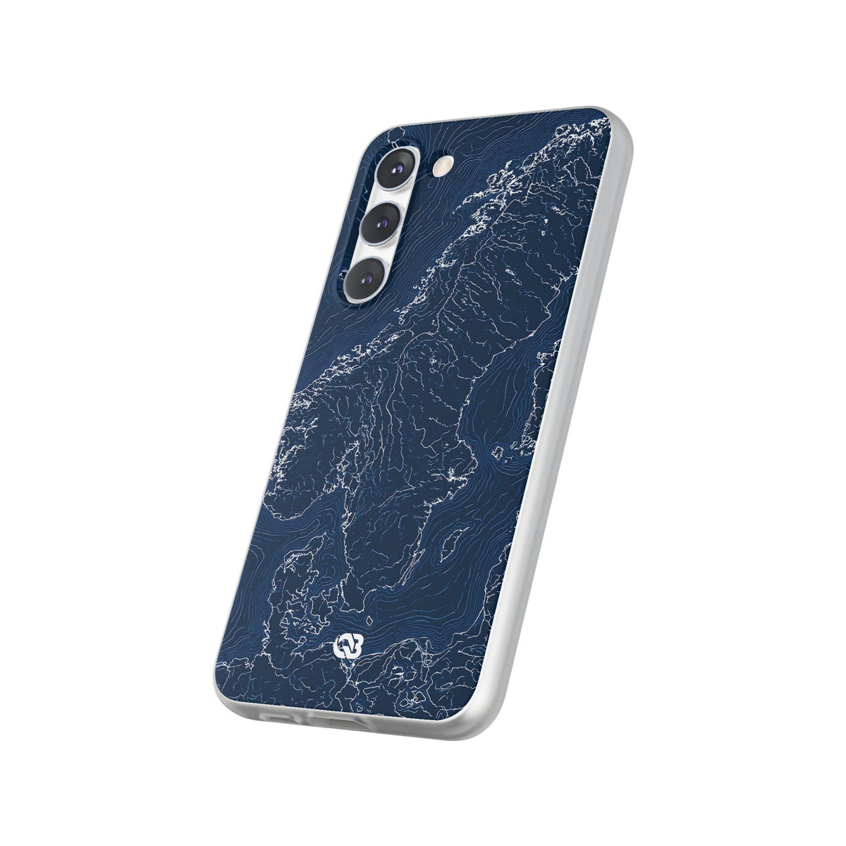 Nordic Contour Chart · Lite Phone Case for Samsung · Blue