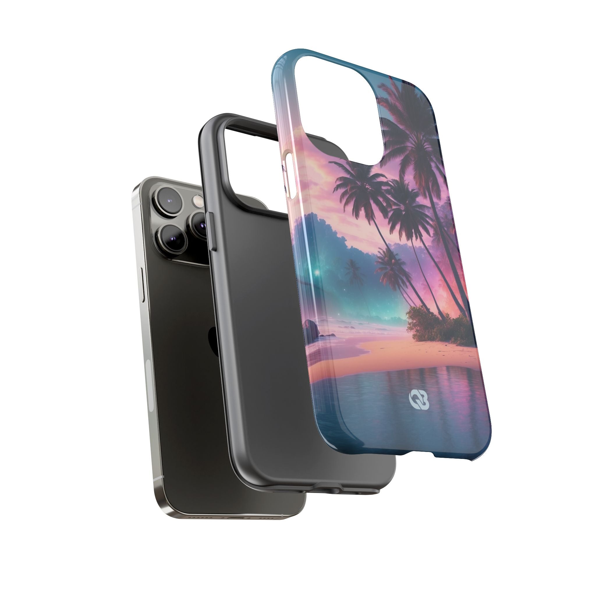 Neon Shore Palms · Tough Handyhülle für iPhone