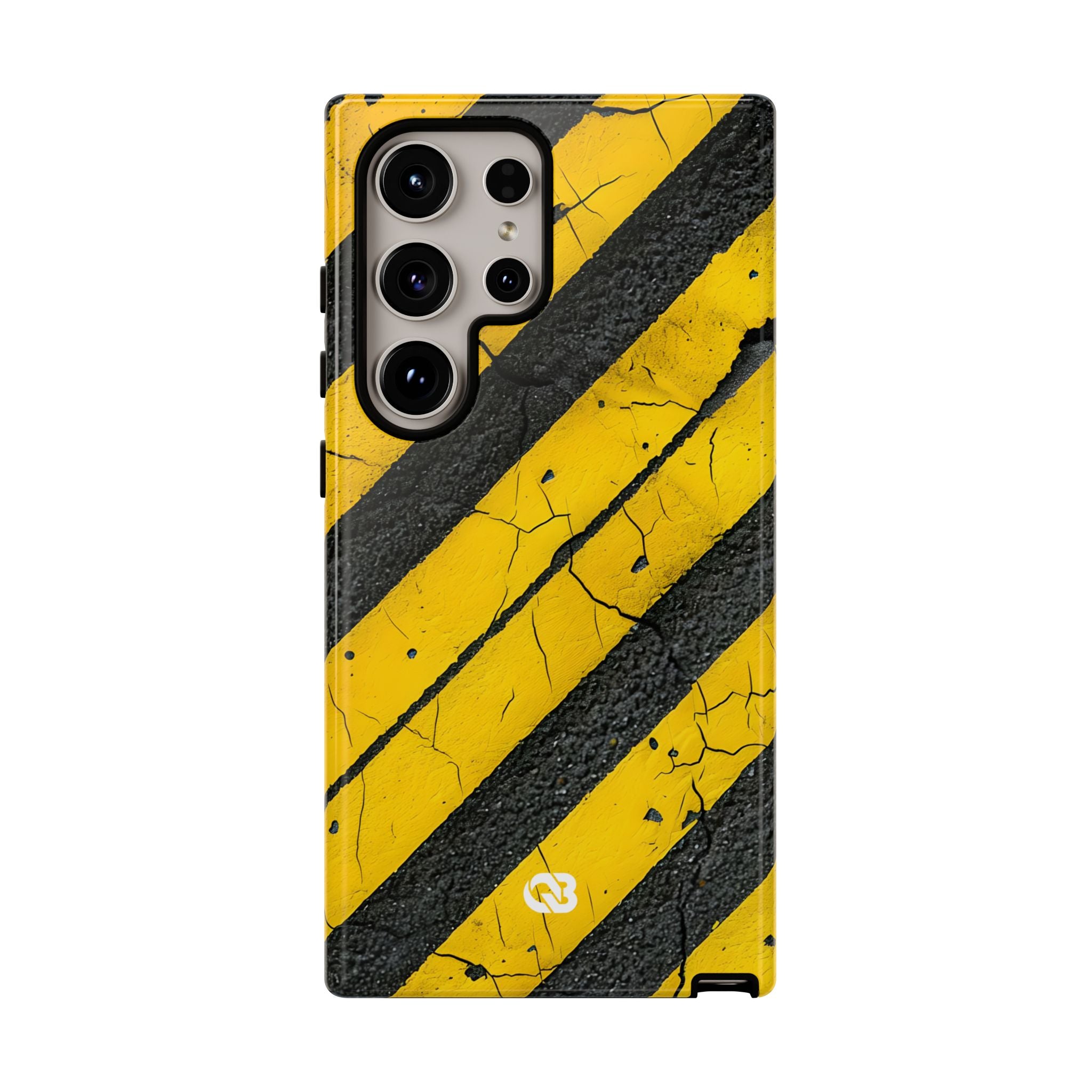 Cracked Hazard Stripes · Tough Handyhülle für Samsung