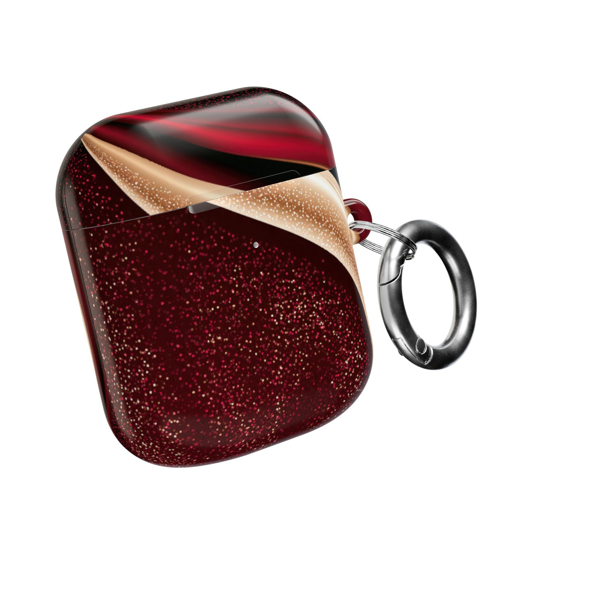 Gilded Crimson Flow · Hard Case for AirPods & AirPods Pro · Red
