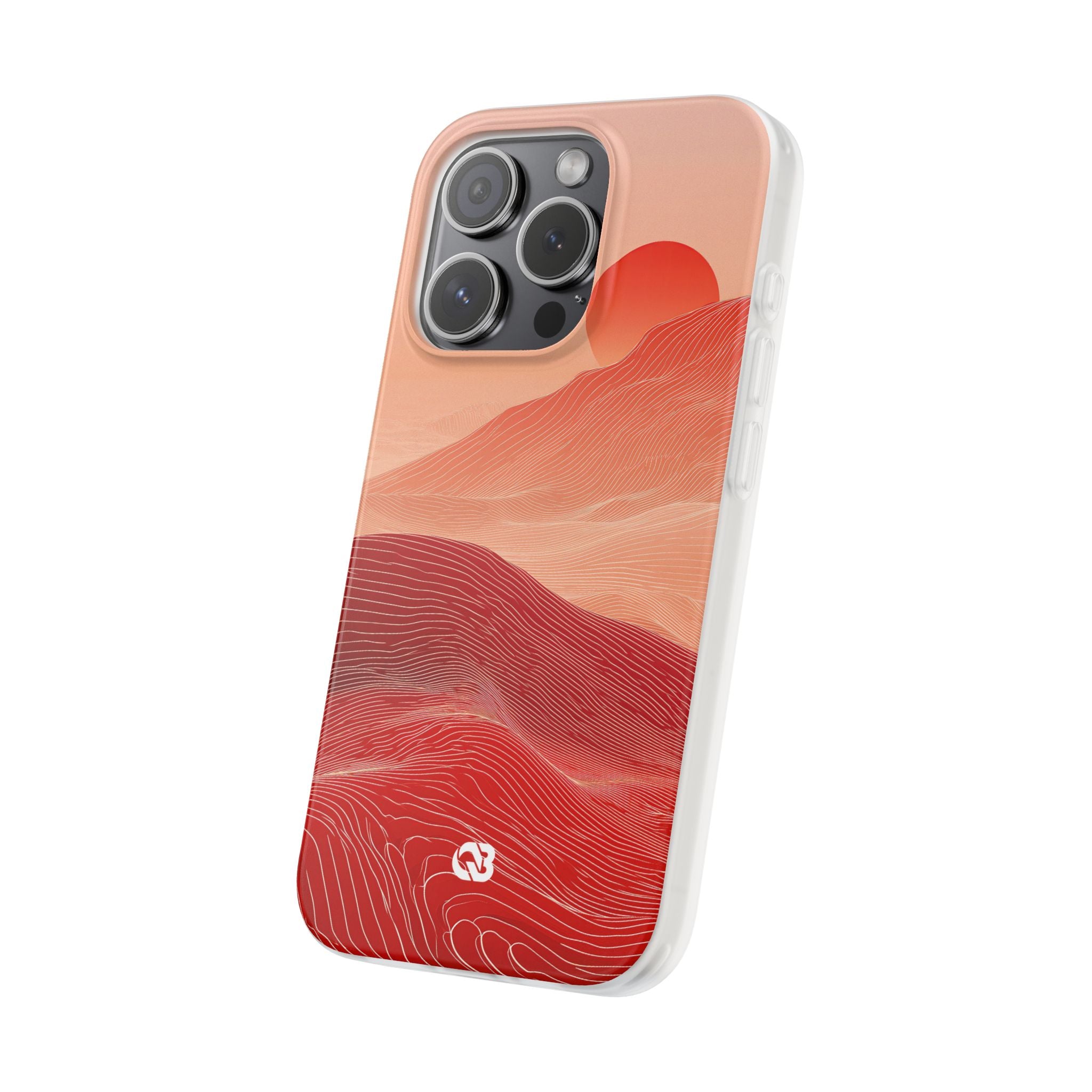 Red Lite Phone Case for iPhone - Crimson Ridge Lines