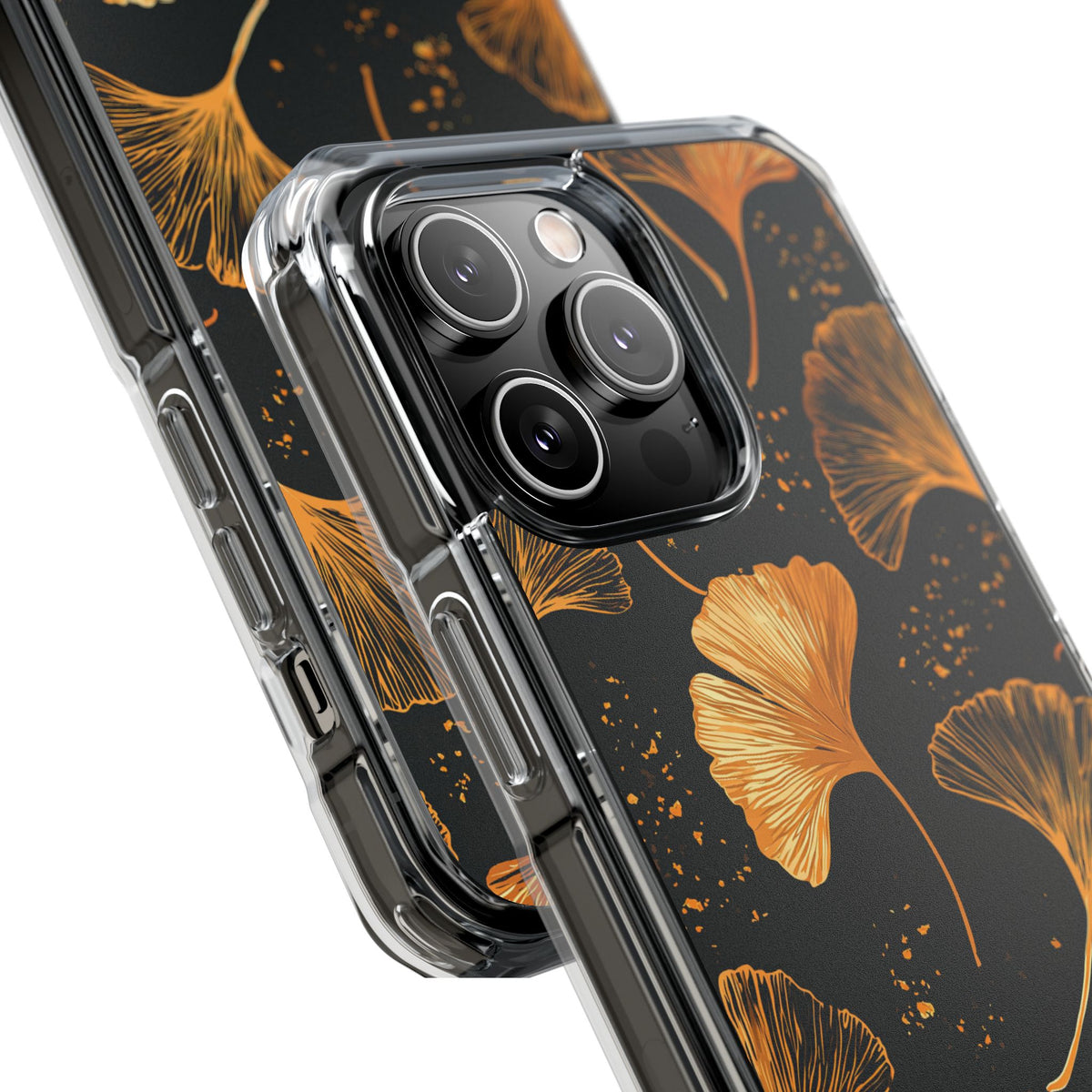 Gilded Ginkgo · Clear Impact Magnetic Phone Case for iPhone · Gold