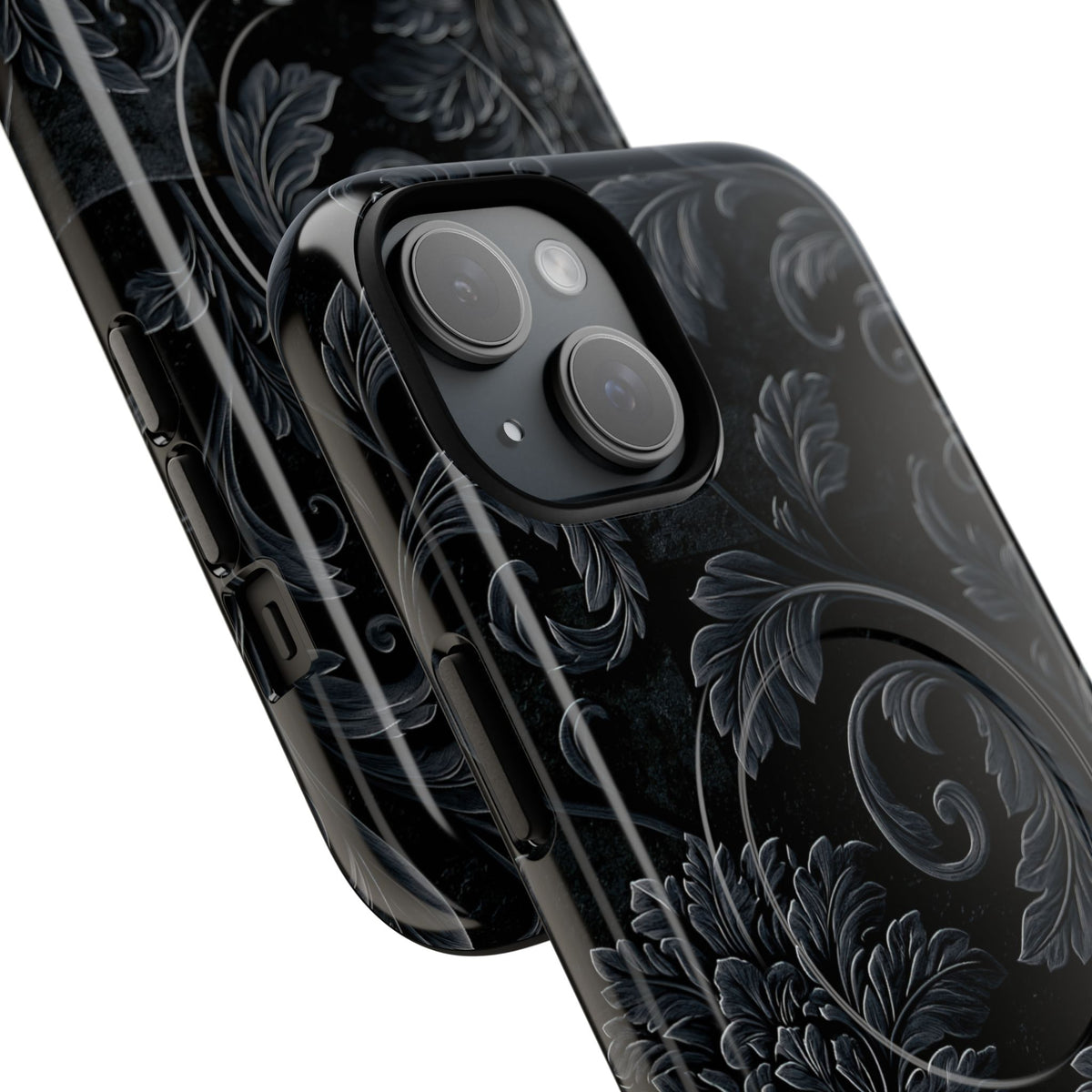 Obsidian Damask · Tough 2.0 Magnetic Phone Case for iPhone · Black