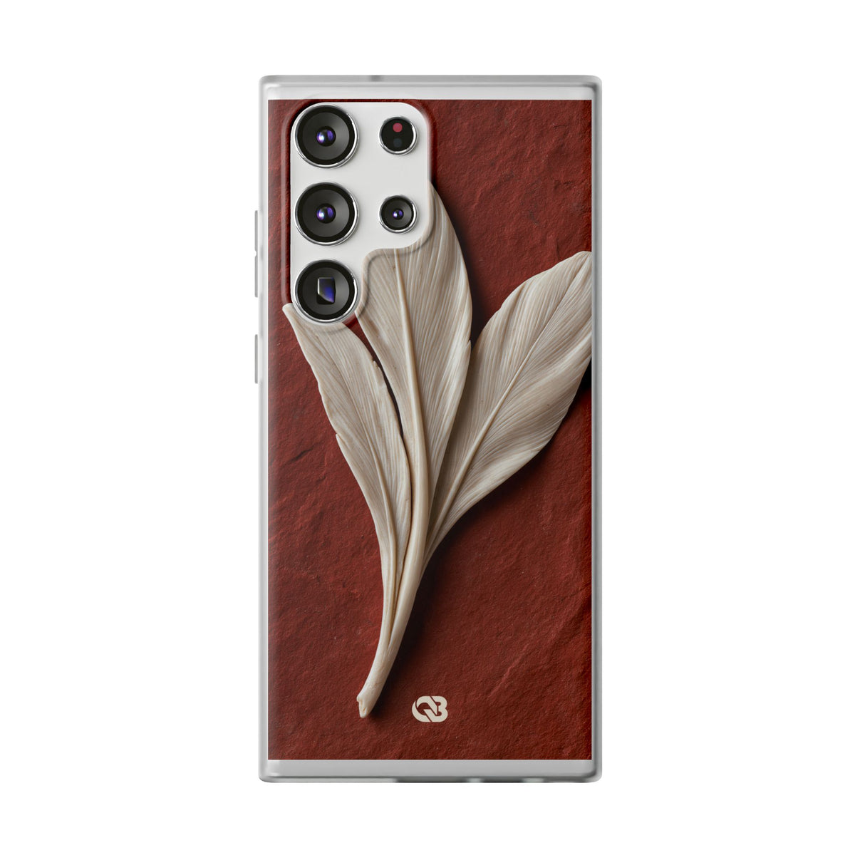 Carved Ivory Plume · Lite Phone Case for Samsung · Red