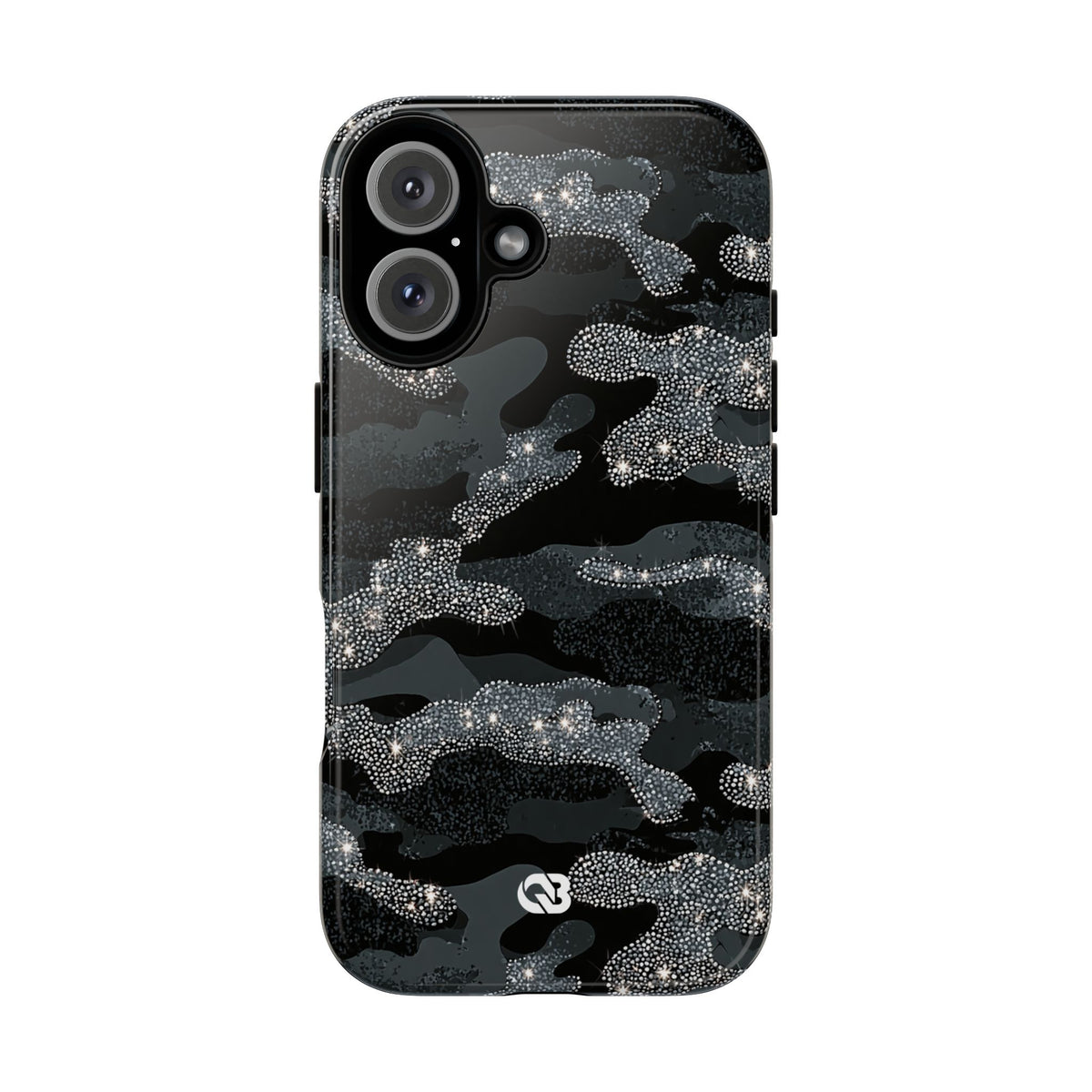 Glitter Shadow Camo · Tough Phone Case for iPhone · Black