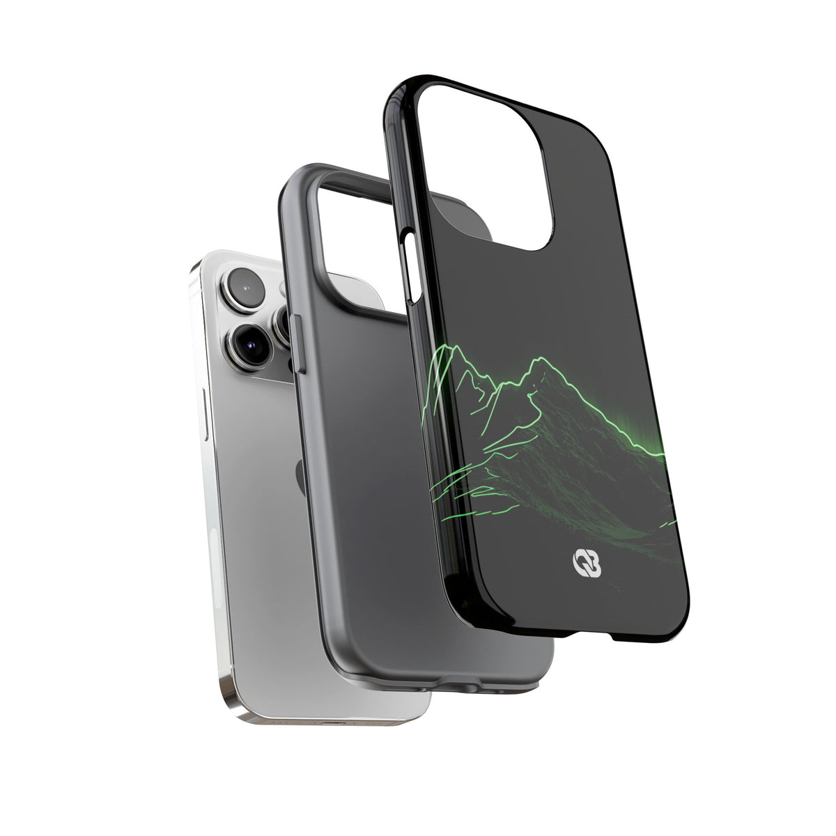 Nordic Mountain Contour · Tough Phone Case for iPhone · Black