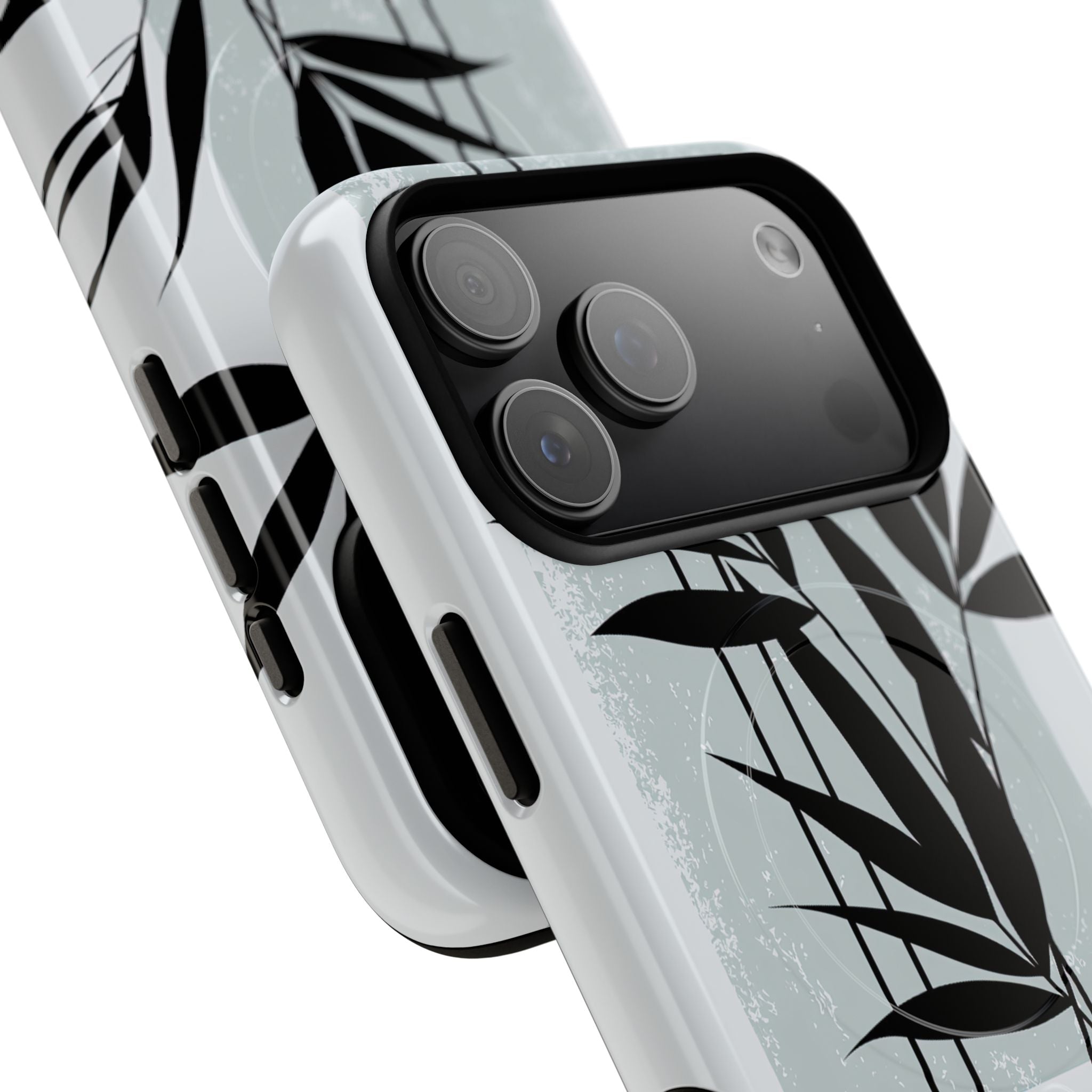 Grey Tough 2.0 Magsafe Phone Case for iPhone - Sage Bamboo Noir