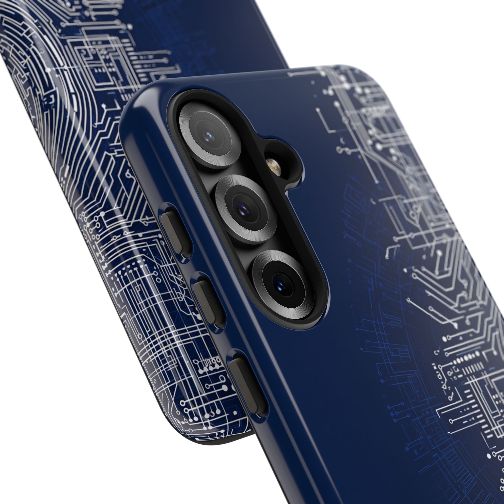 Blue Tough Phone Case for Samsung - Cobalt Circuit Logic