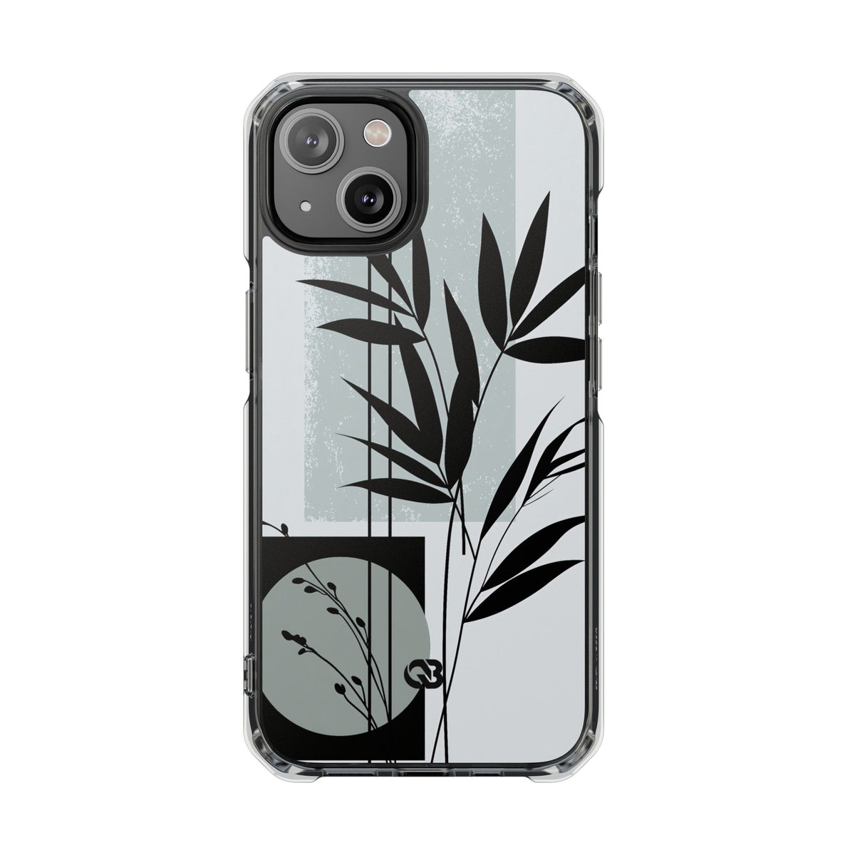 Zen Bamboo Silhouette · Clear Impact Magnetic Phone Case for iPhone · Green