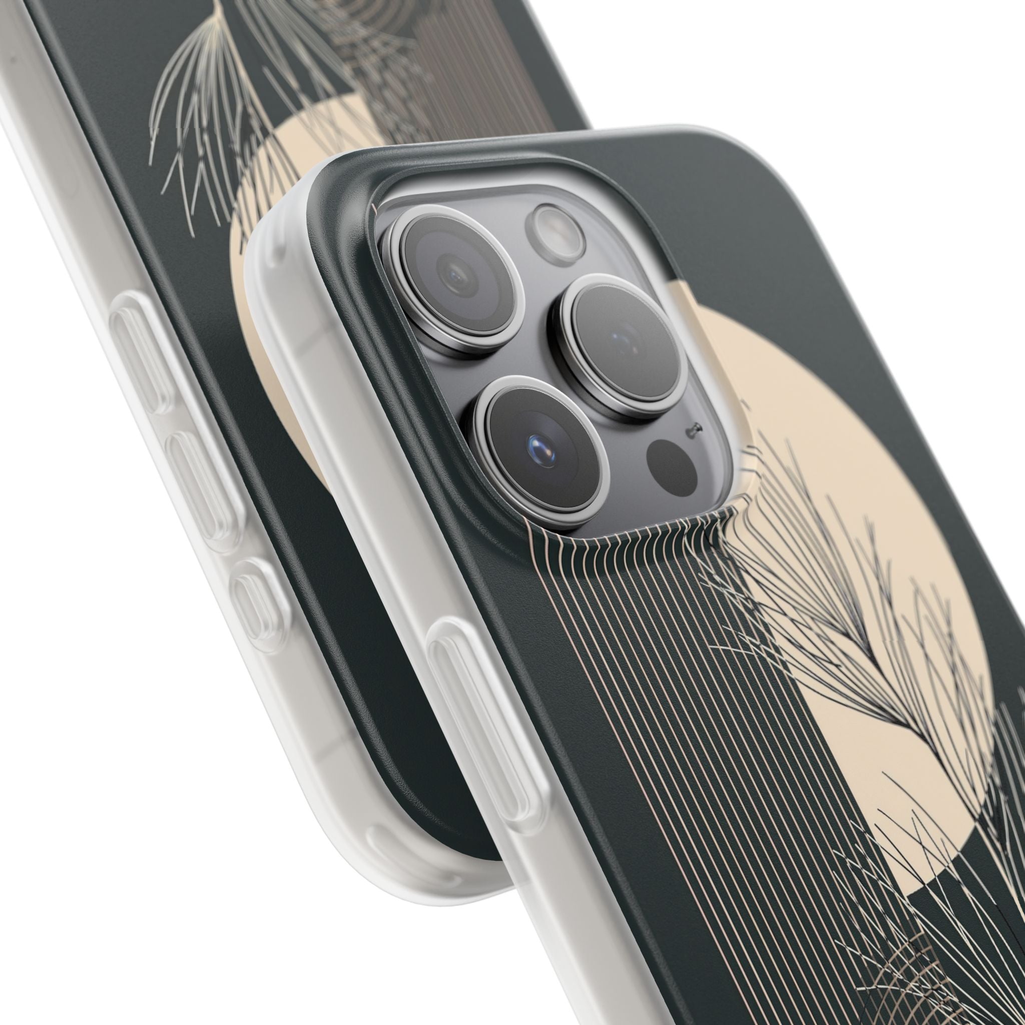 Black Lite Phone Case for iPhone - Obsidian Sand Willow