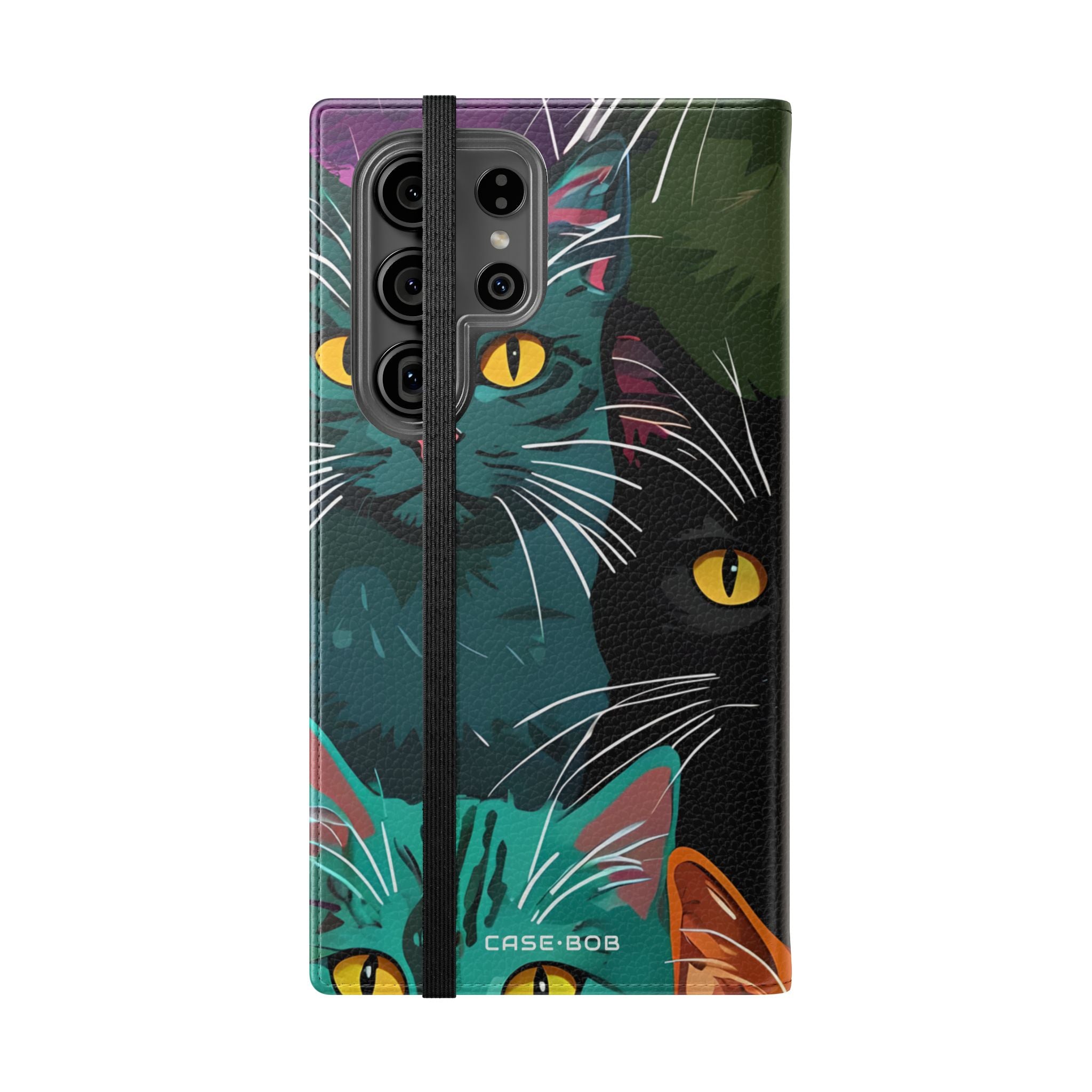 Kat Raster Neon - Samsung S23 Ultra Case - Portemonnee