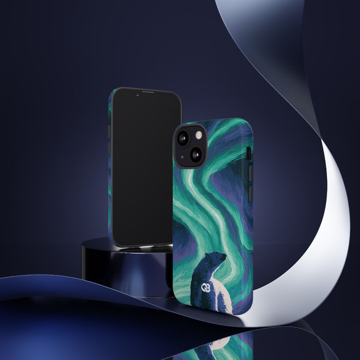 Arctic Aurora Bear · Tough Phone Case for iPhone · Teal