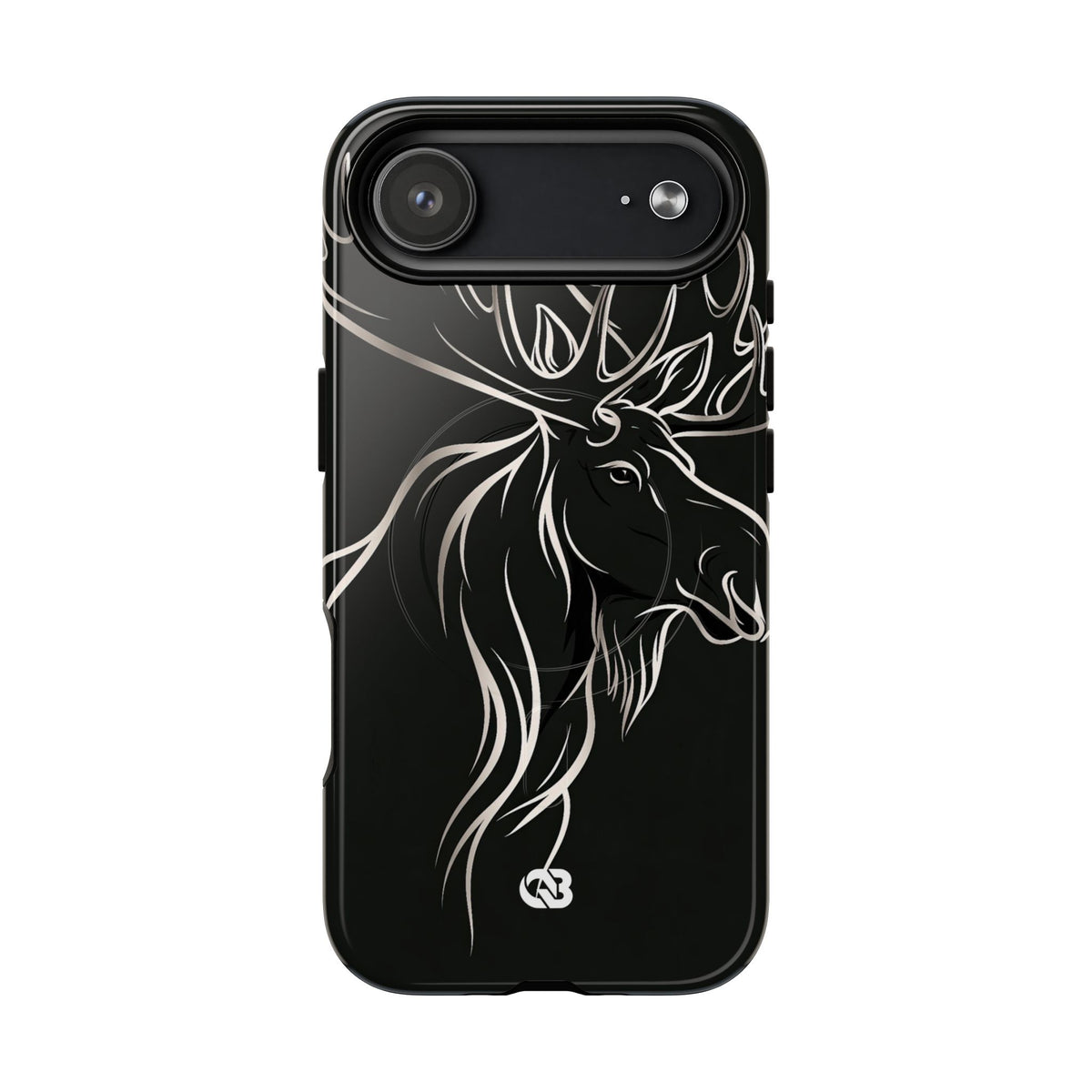 Nordic Moose Contour · Tough 2.0 Magnetic Phone Case for iPhone · Black