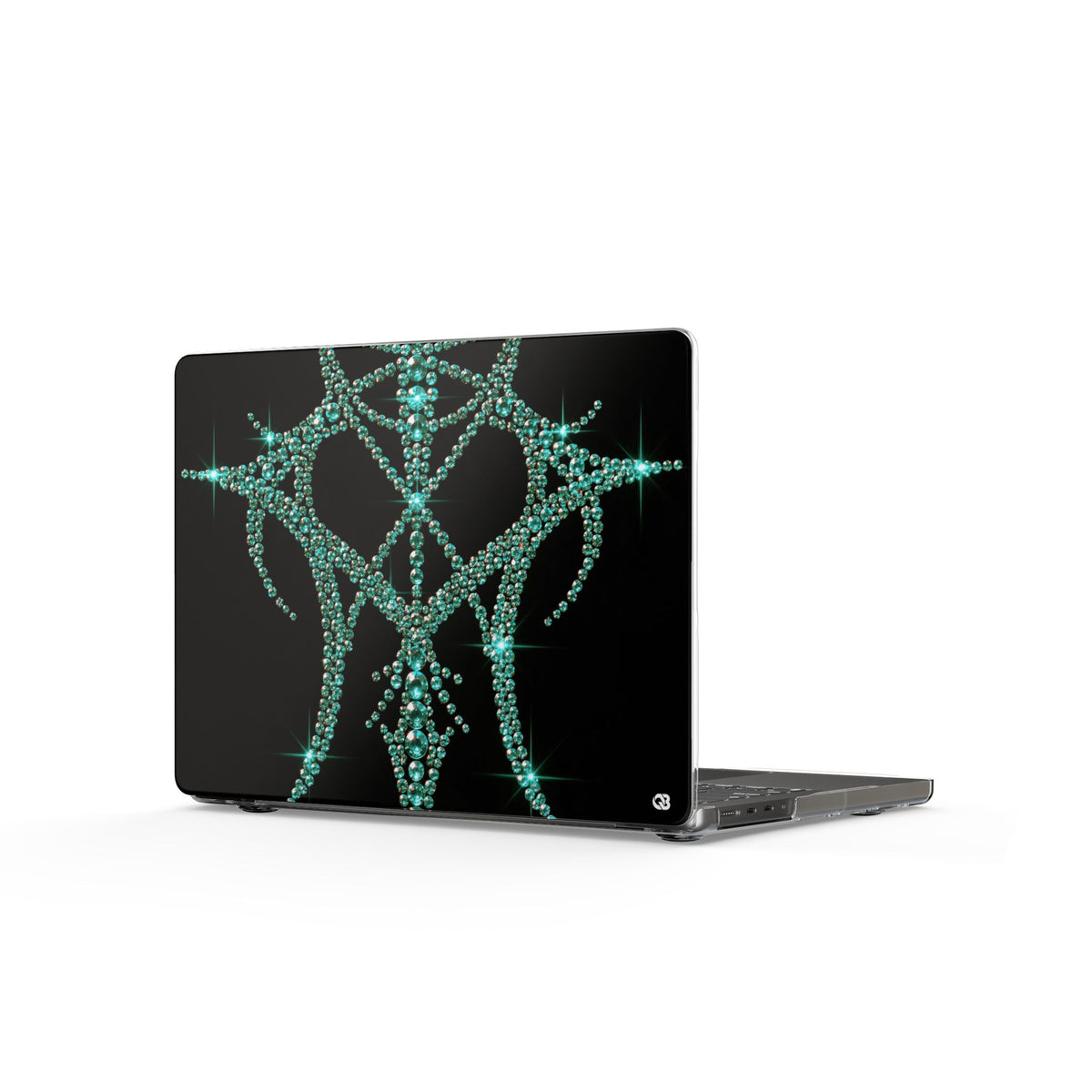 Teal Cyber Sigil · Clear Hard Case for MacBook · Teal