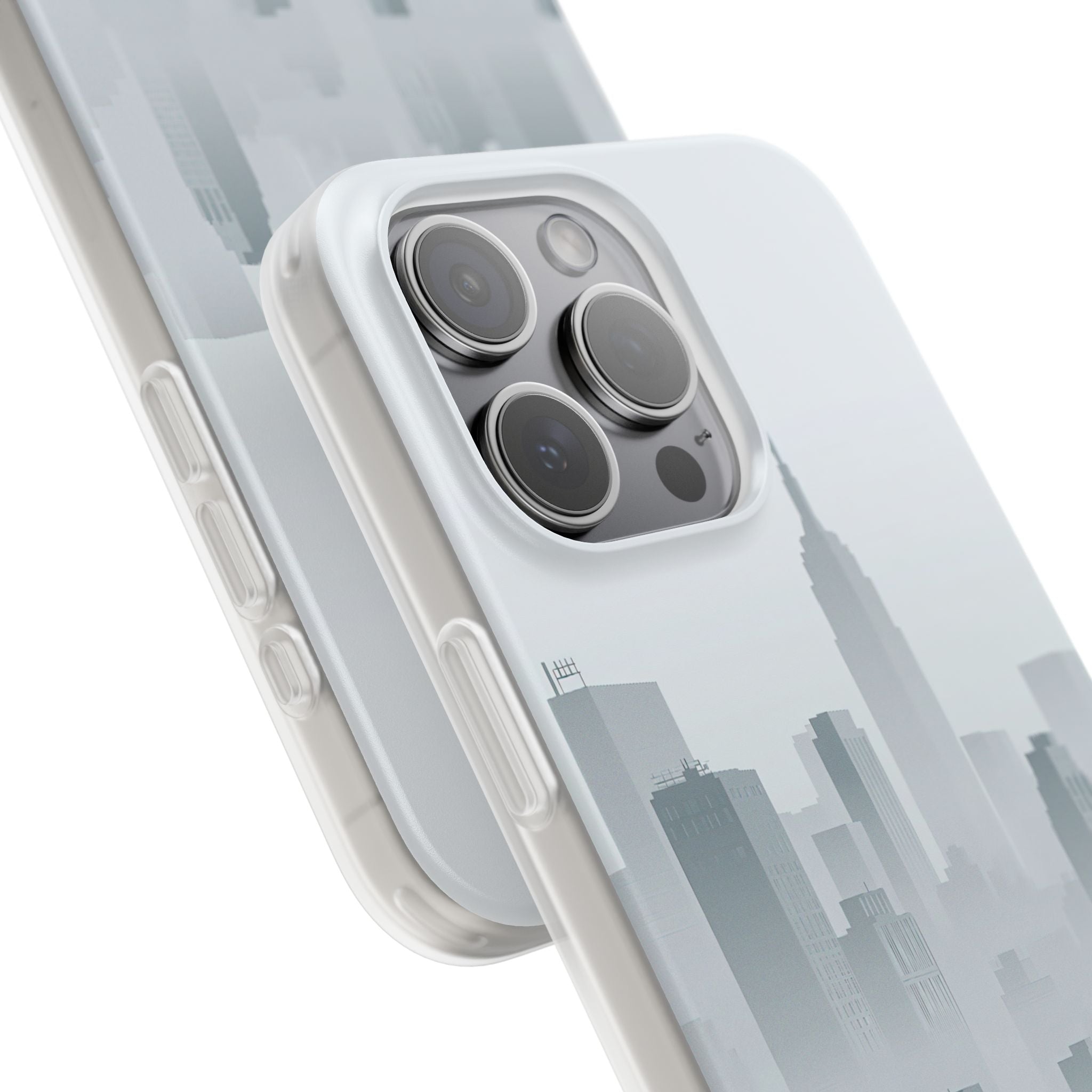 Grey Lite Phone Case for iPhone - Steel Mist Skyline