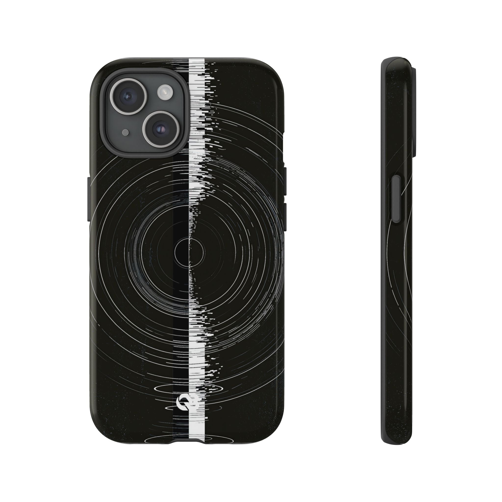Black Tough Phone Case for iPhone - Obsidian Orbital Signal