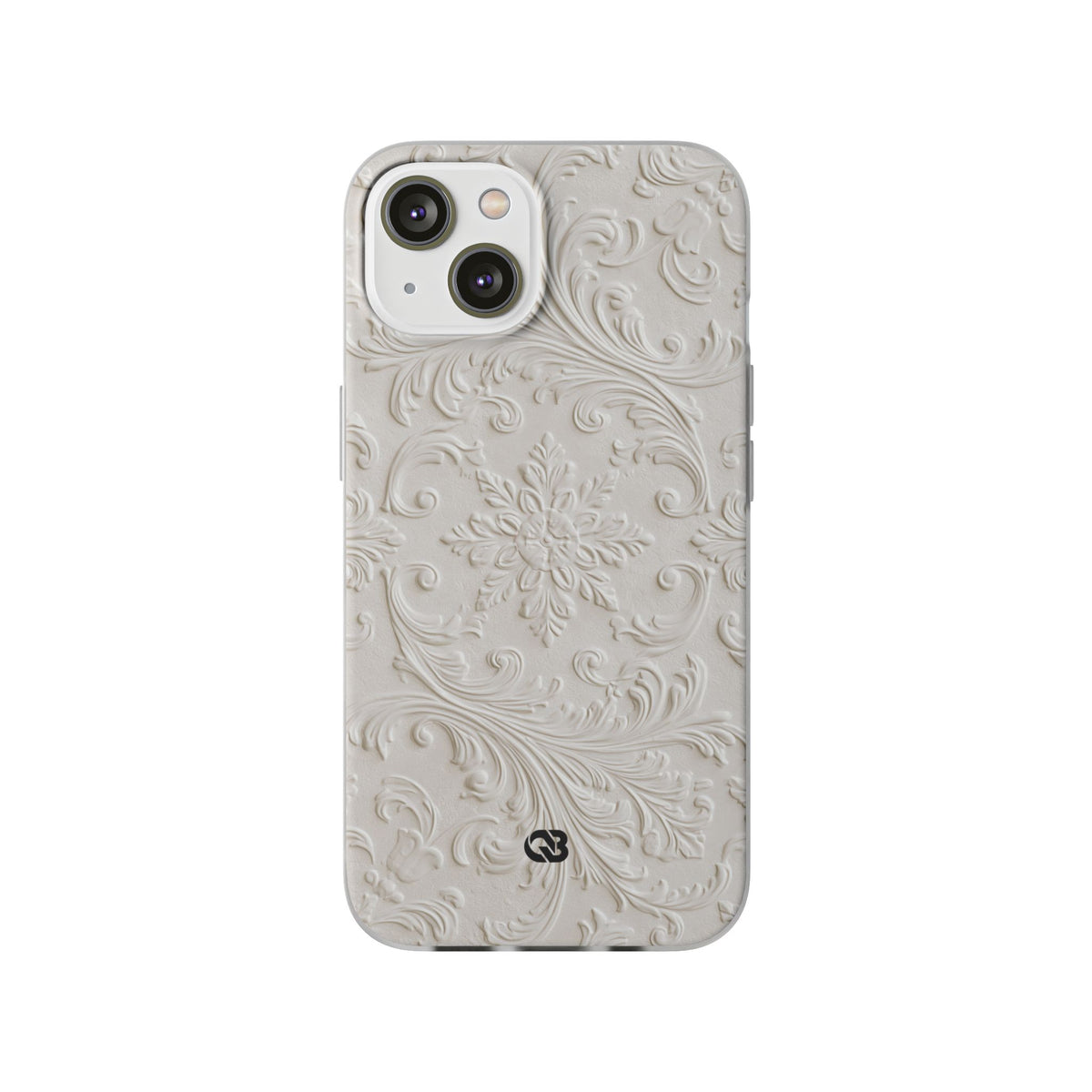 Ivory Baroque Relief · Lite Phone Case for iPhone · White