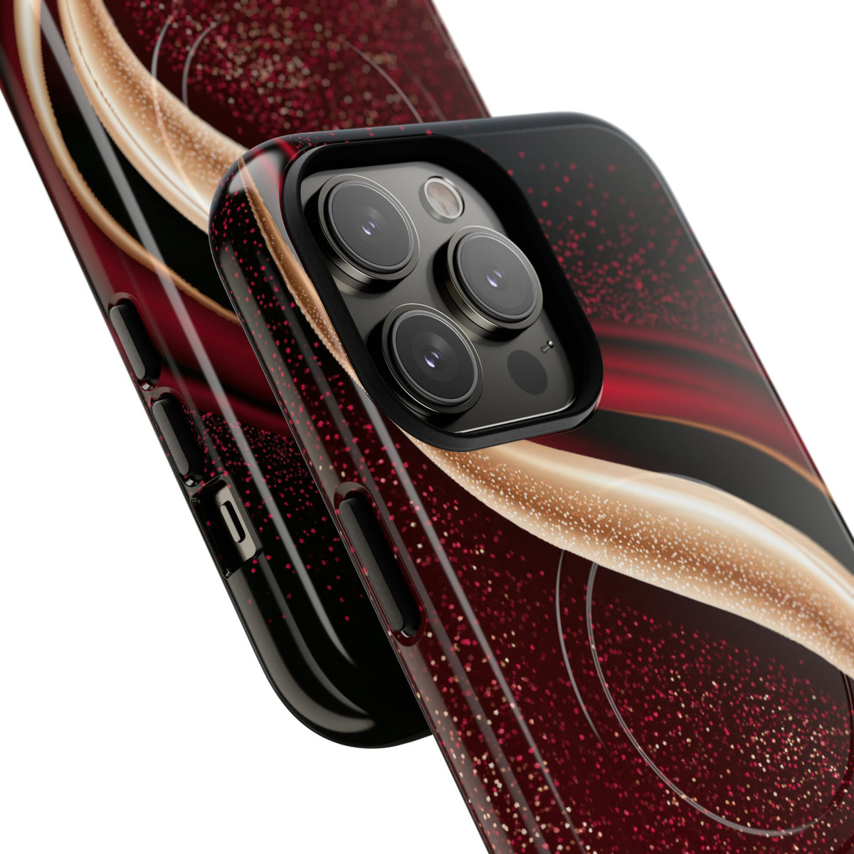 Gilded Crimson Flow · Tough 2.0 Magnetic Phone Case for iPhone · Red