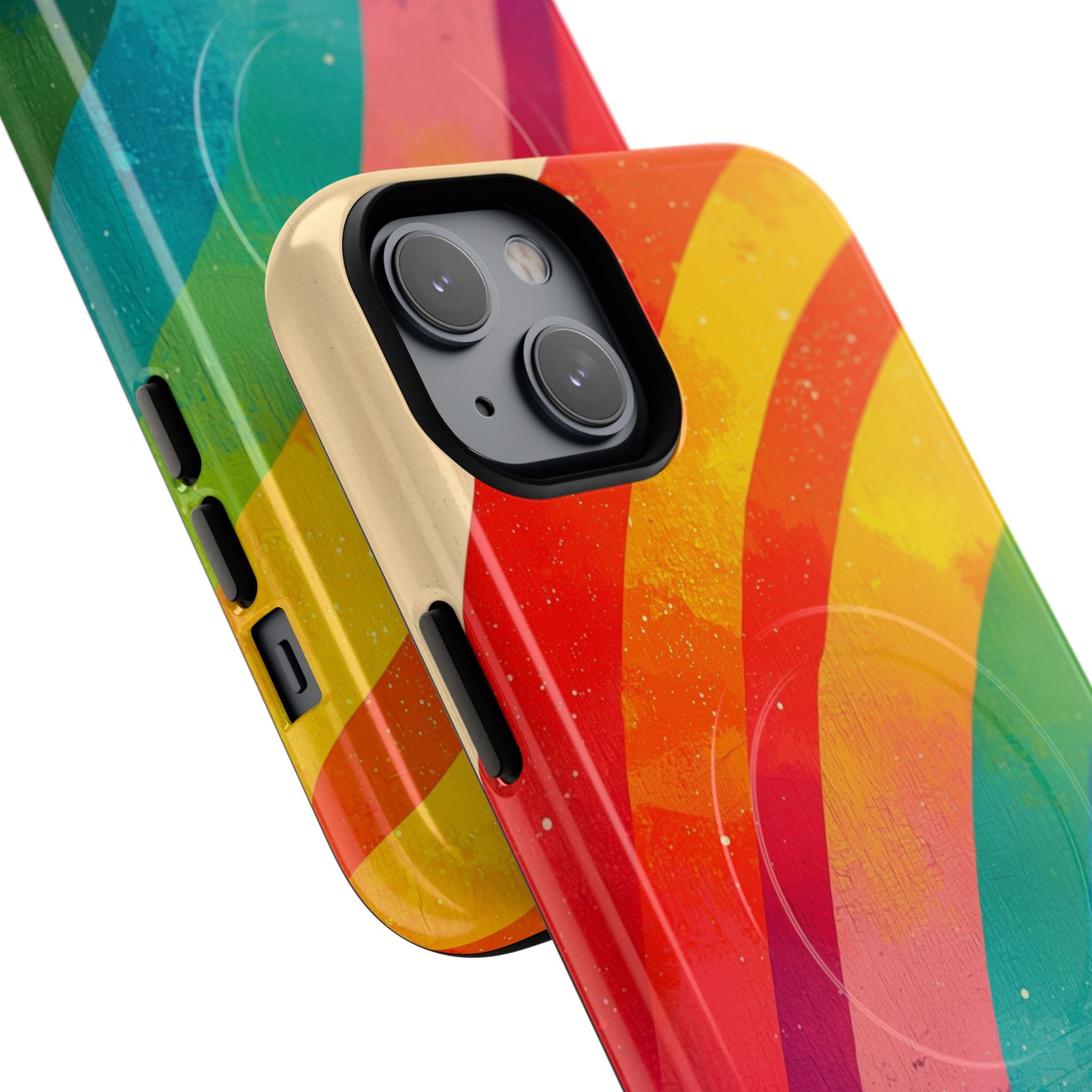 Texturiertes Rainbow Arc iPhone 14 Plus Case - Tough+