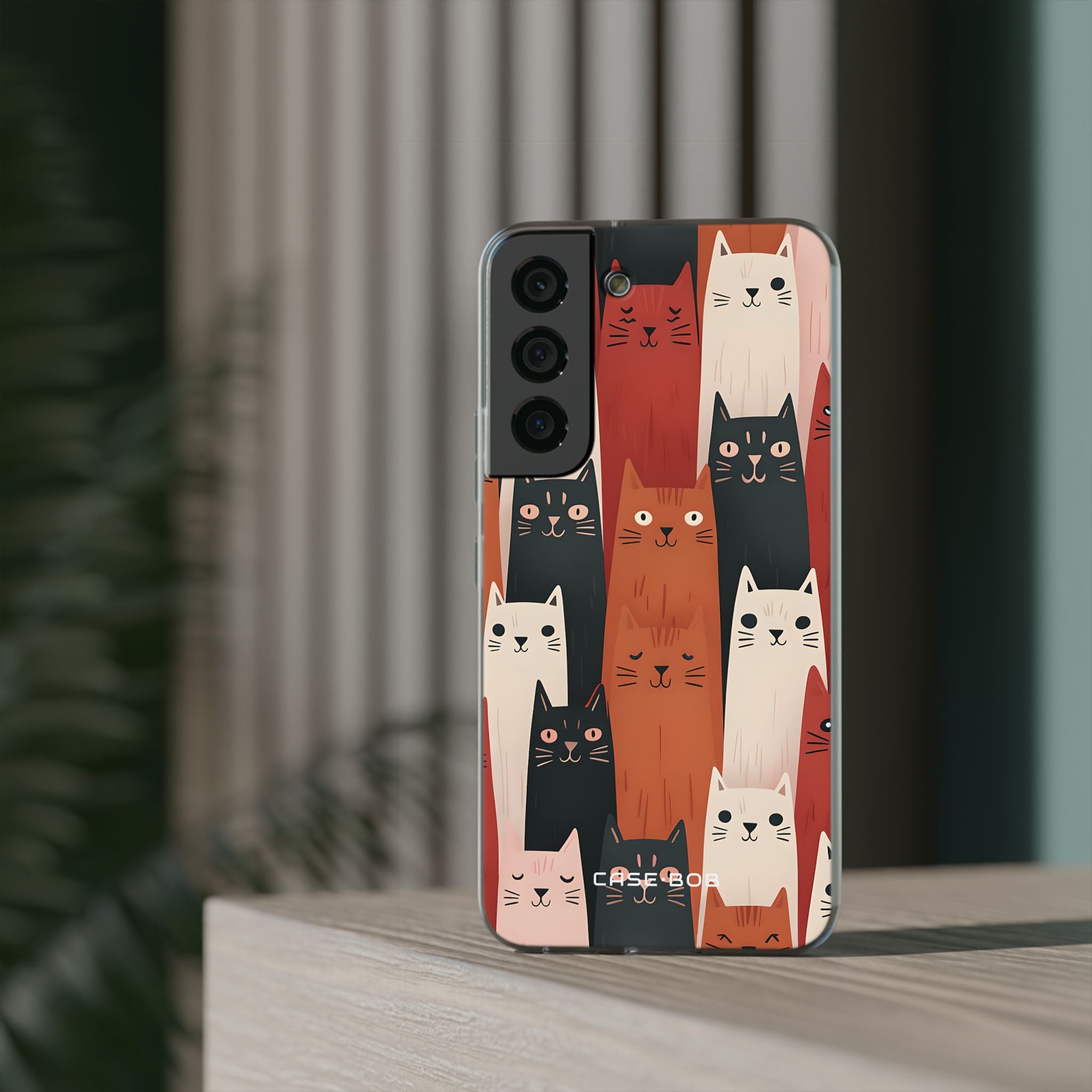 Elongated Cats Zwart Samsung S22 - Soft