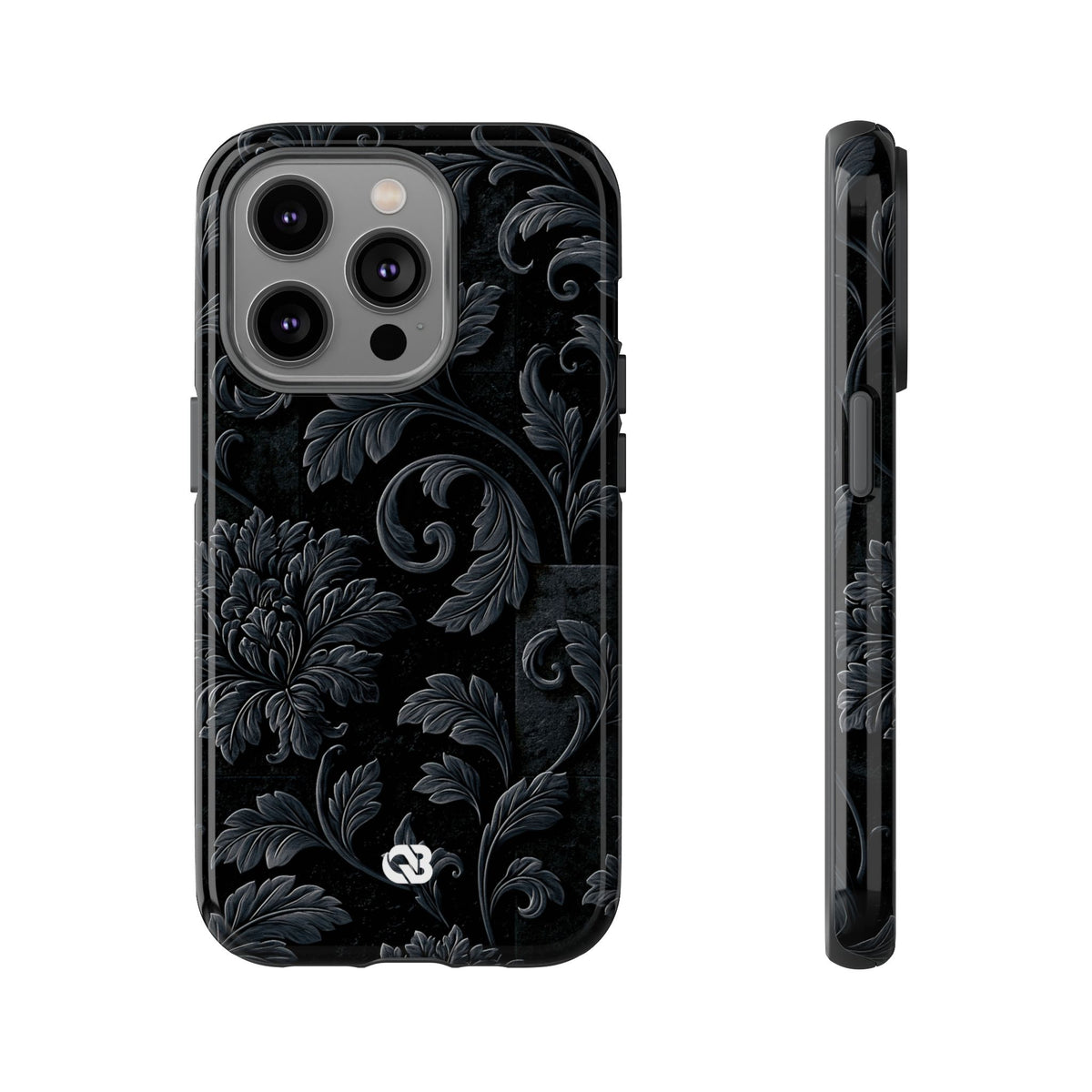 Obsidian Damask · Tough Phone Case for iPhone · Black
