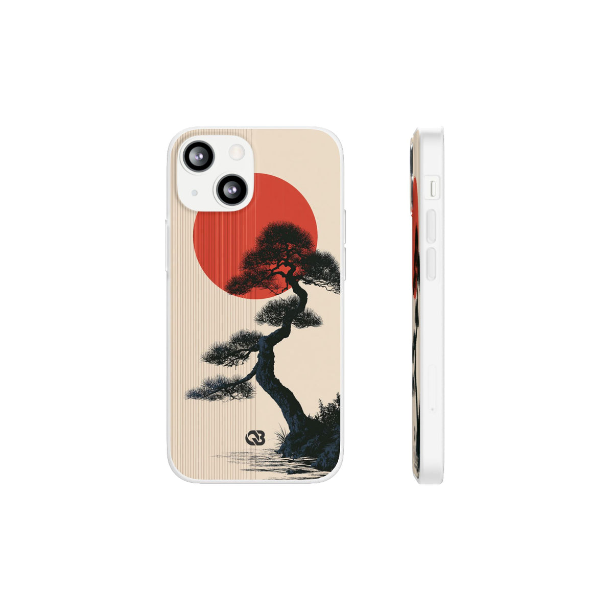 Crimson Sun Bonsai · Lite Phone Case for iPhone · Beige