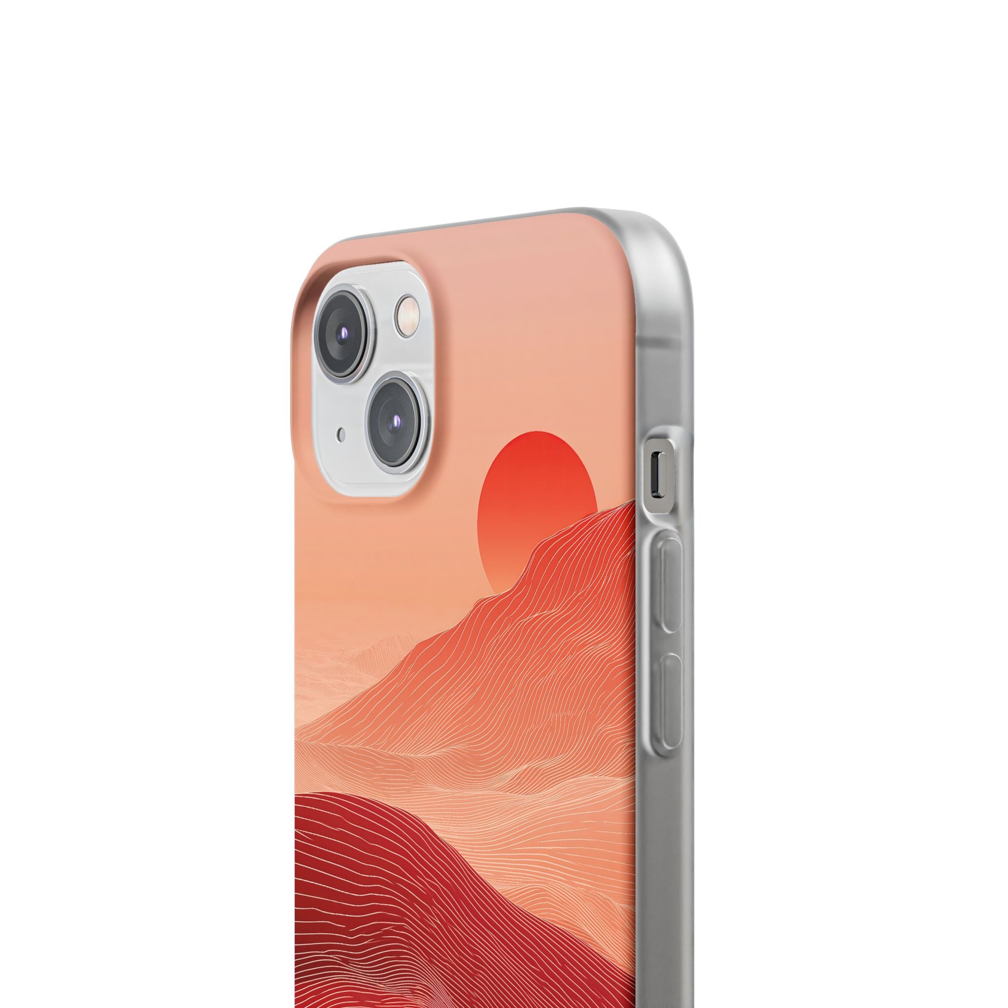 Red Lite Phone Case for iPhone - Crimson Ridge Lines