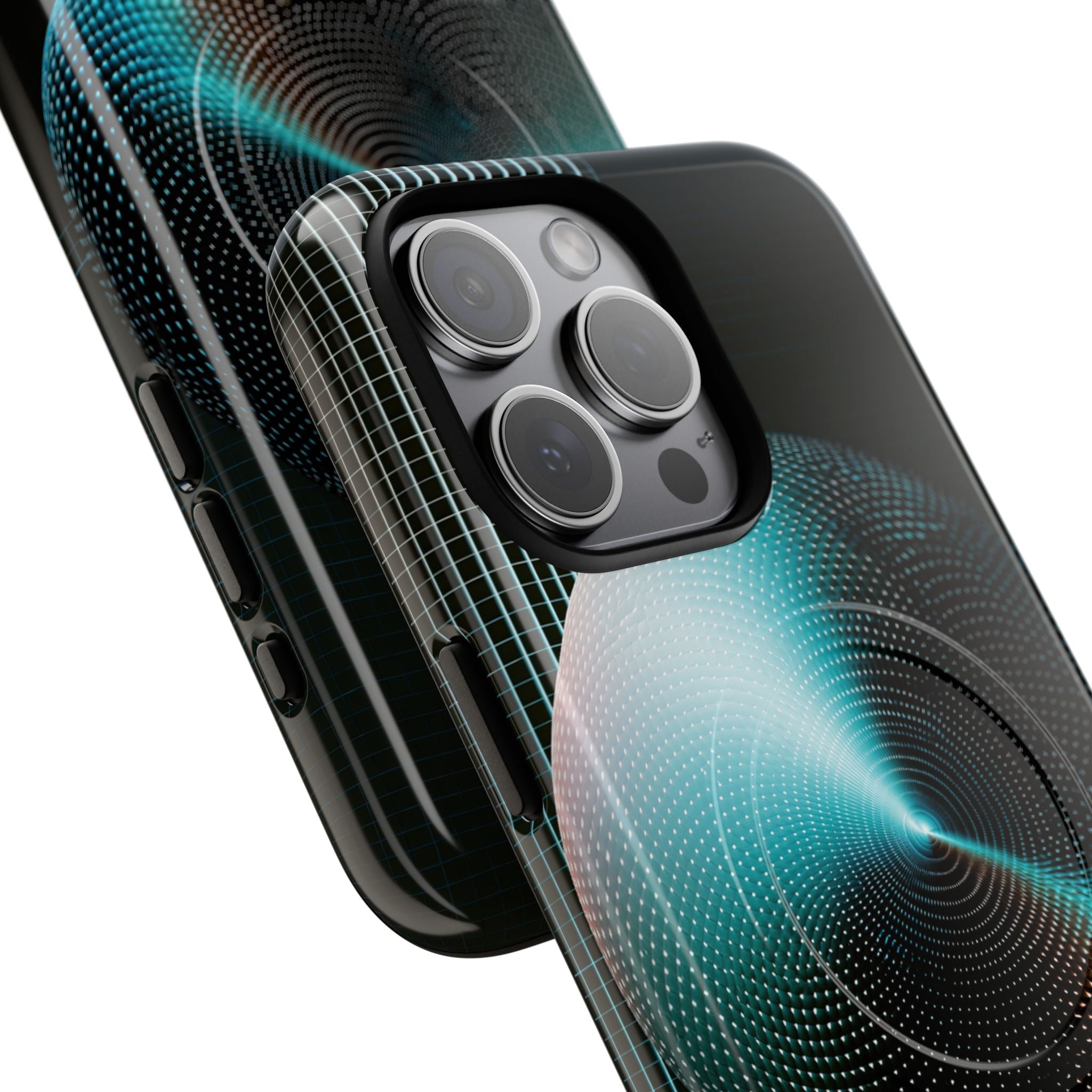 Blue Tough 2.0 Magsafe Phone Case for iPhone - Cyan Vector Sphere