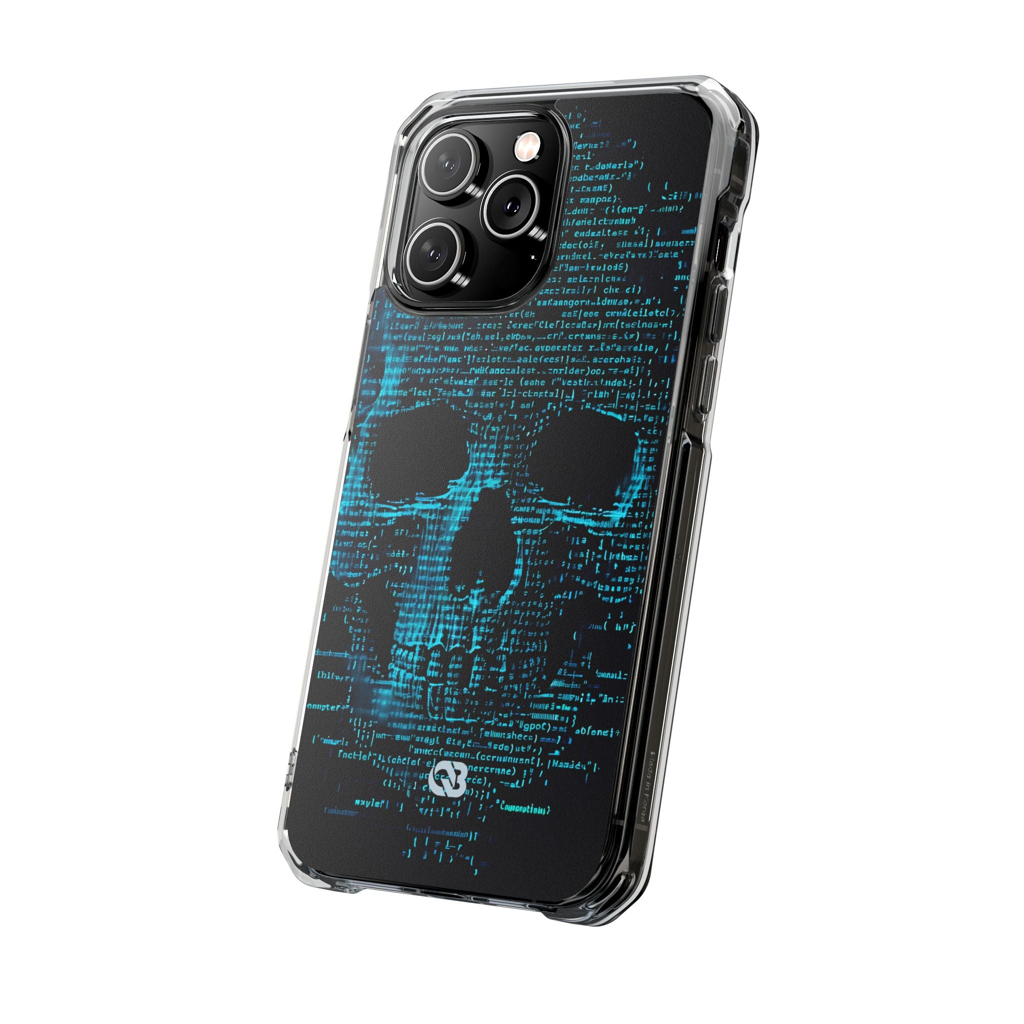 Cyan Glitch Skull · Impact Custodia per iPhone · Magsafe