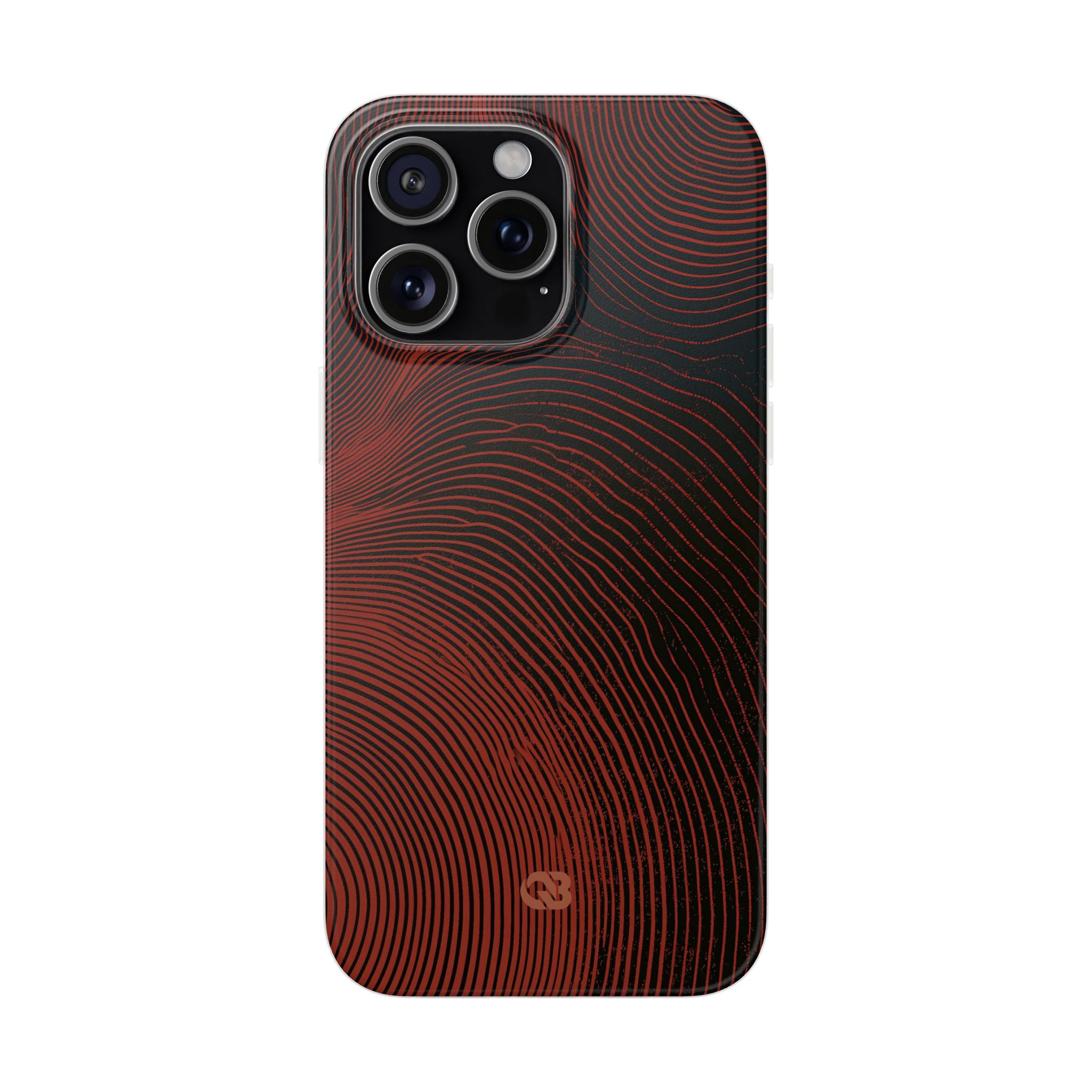 Red Lite Phone Case for iPhone - Terracotta Nerve Map